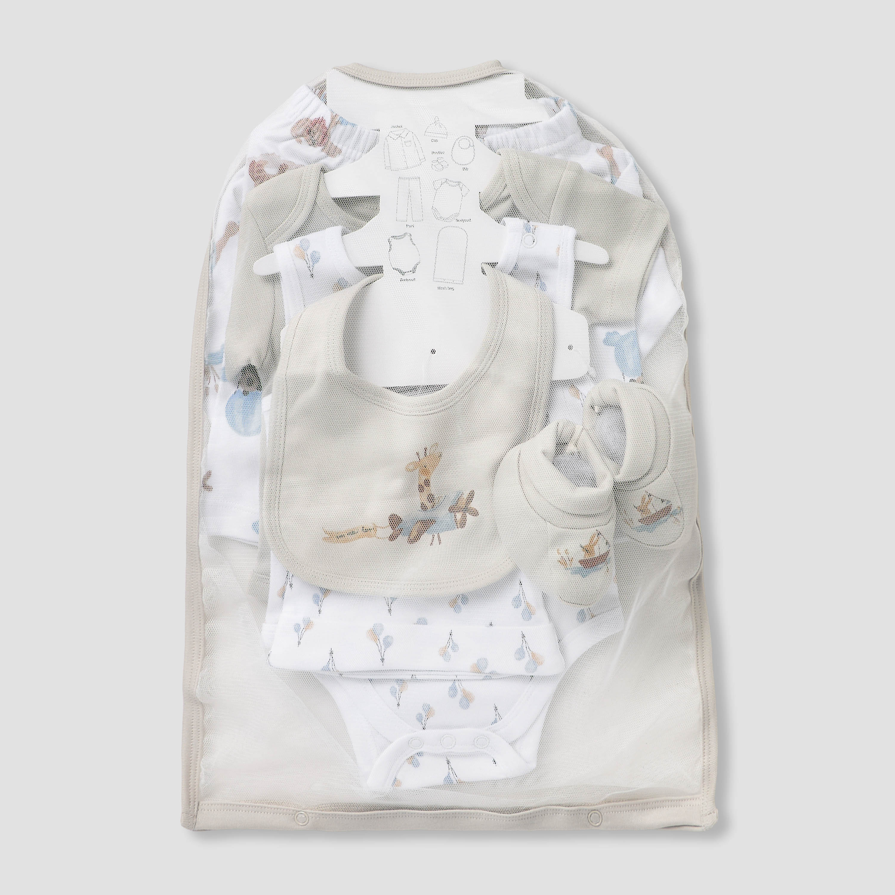 Set of 8 Juniors Clothing Gift Set with Print-baby-boys-clothing-setsandcoords-image-1