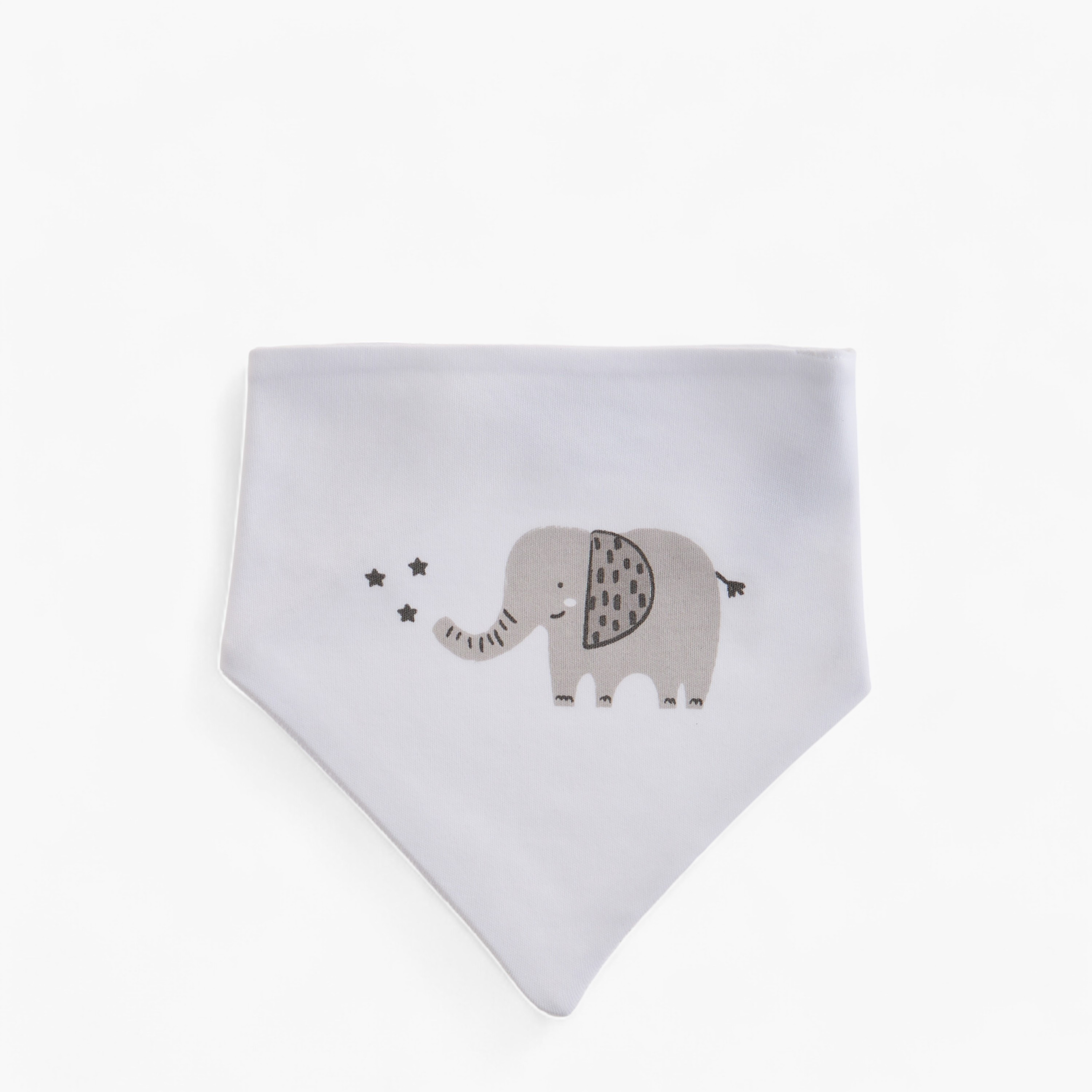 Juniors Elephant Print Bib with Button Closure - Set of 3-baby-feeding-bibs-image-3