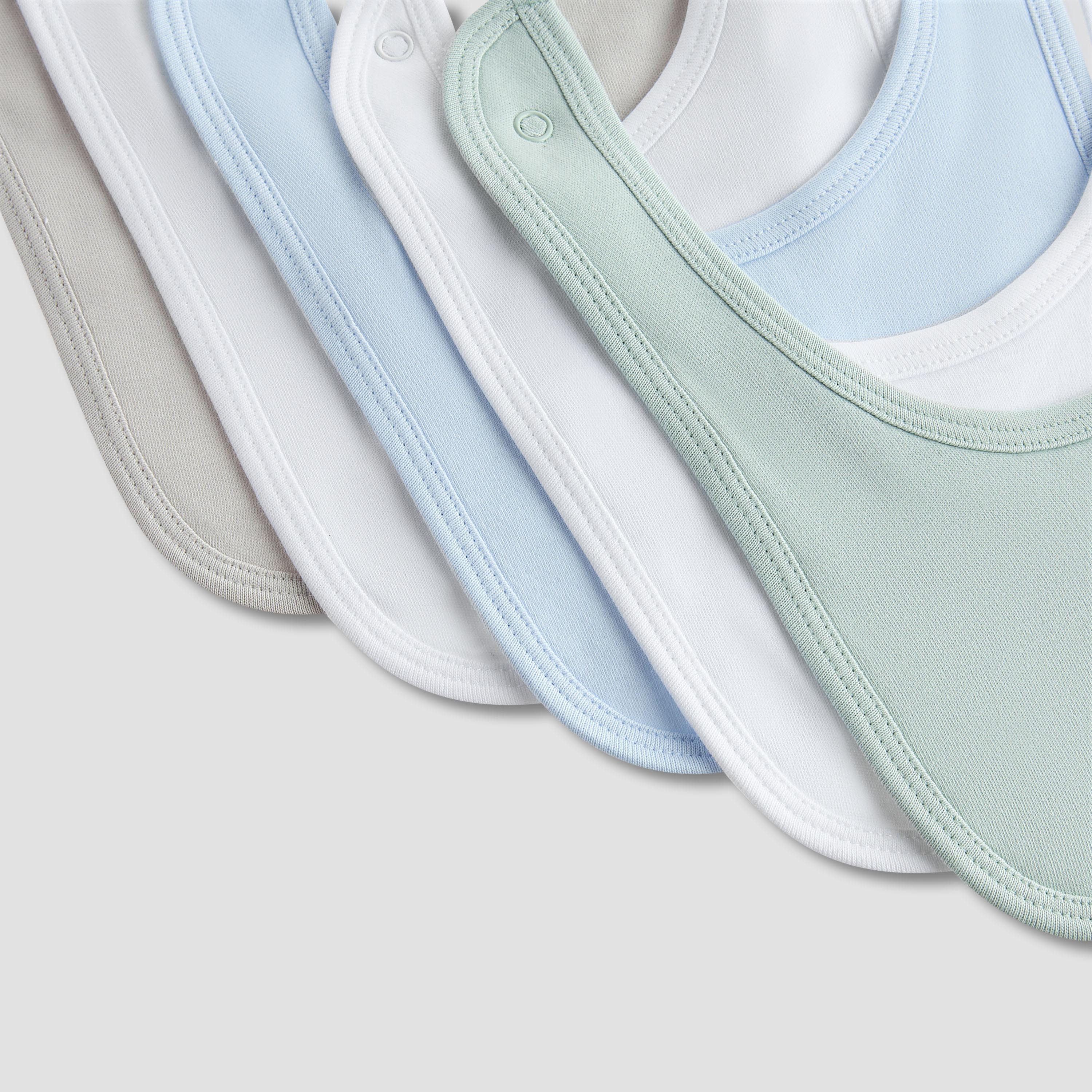 Juniors Solid Bib with Button Closure - Set of 5-baby-feeding-bibs-image-8