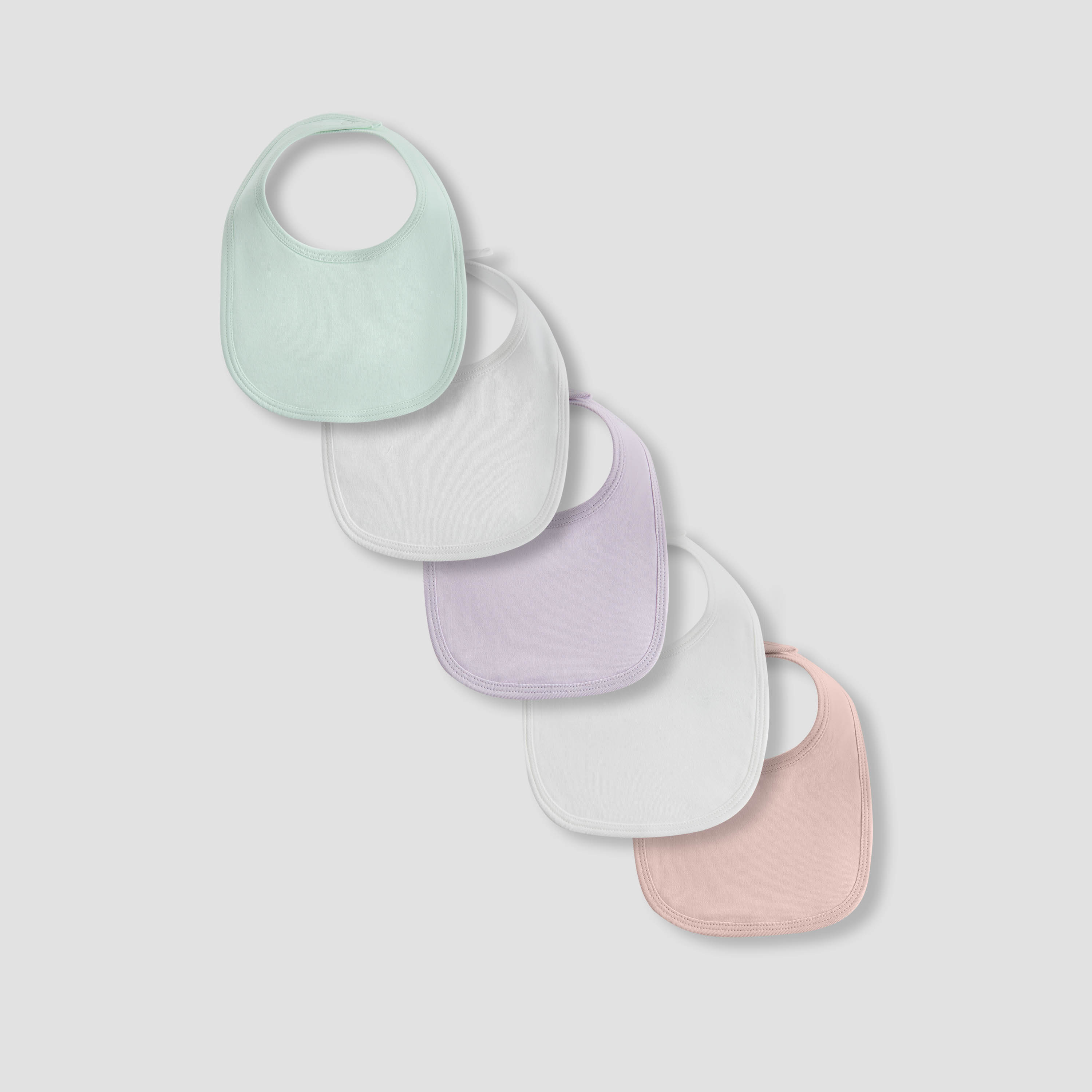 مرايل سادة بأزرار إغلاق من جونيورز - طقم 5 قطع-baby-feeding-bibs-image-7