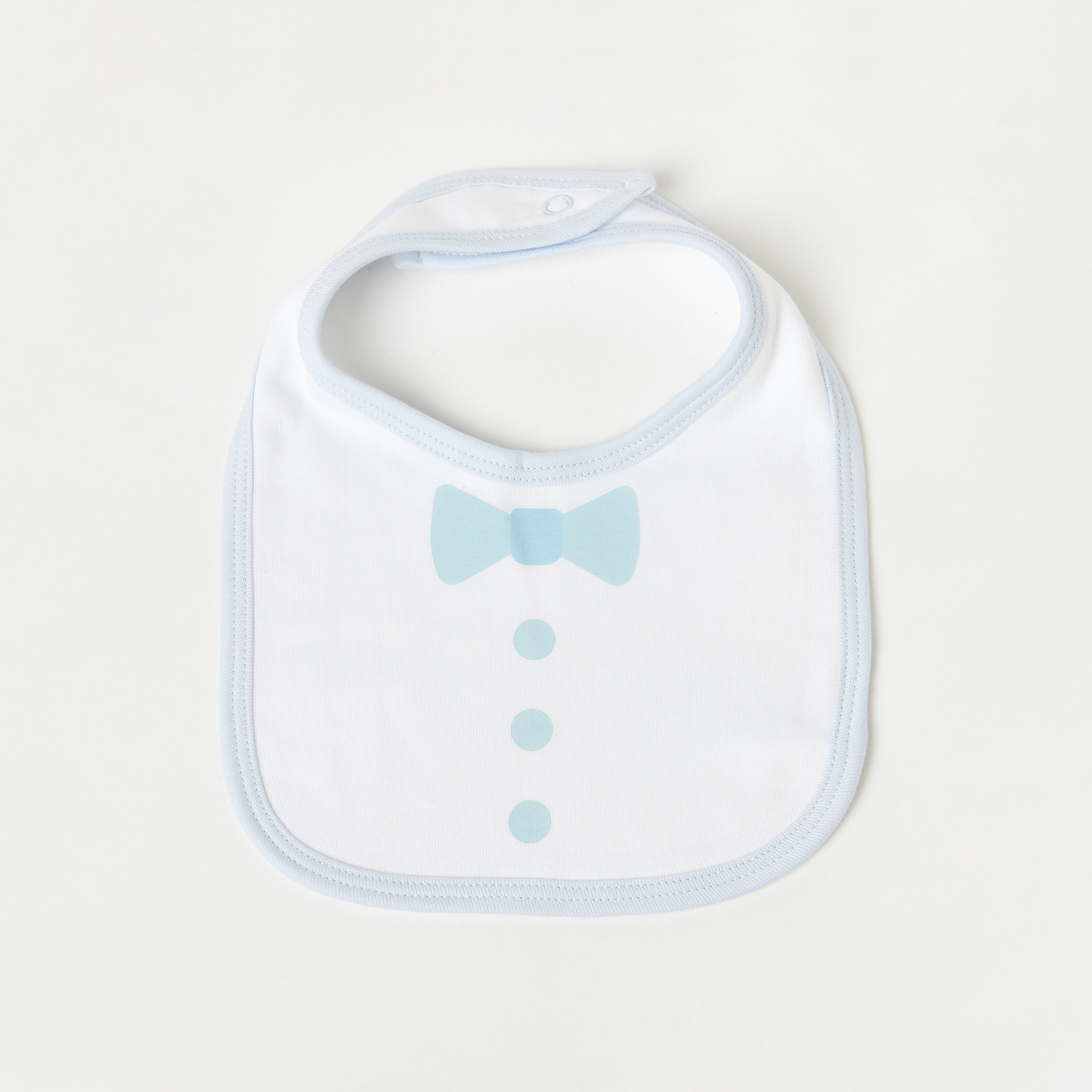 Juniors Printed Muslin Bib with Button Closure - Set of 7-baby-feeding-bibs-image-2