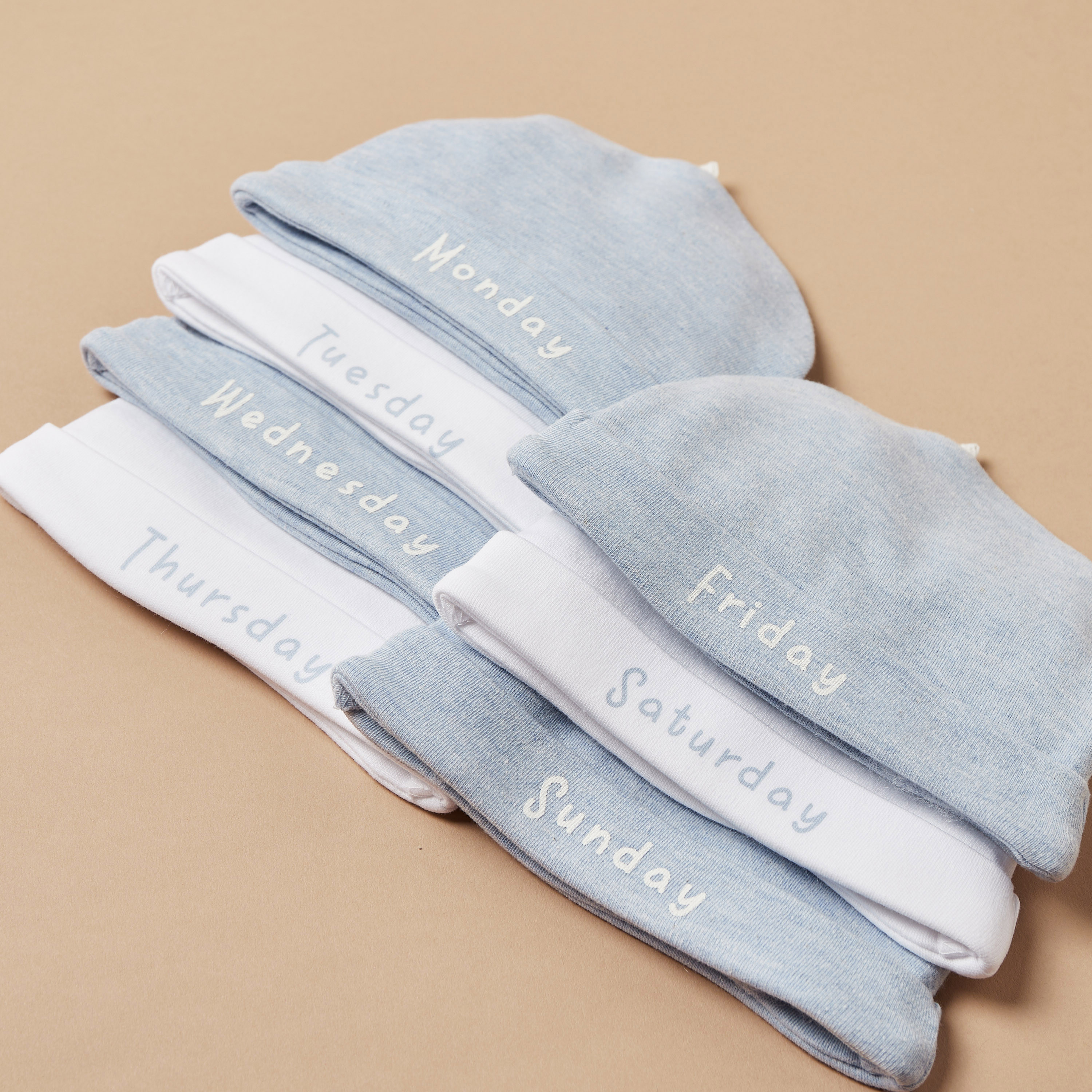 Juniors Days of the Week Print Beanie - Set of 7-baby-boys-accessories-caps-image-3