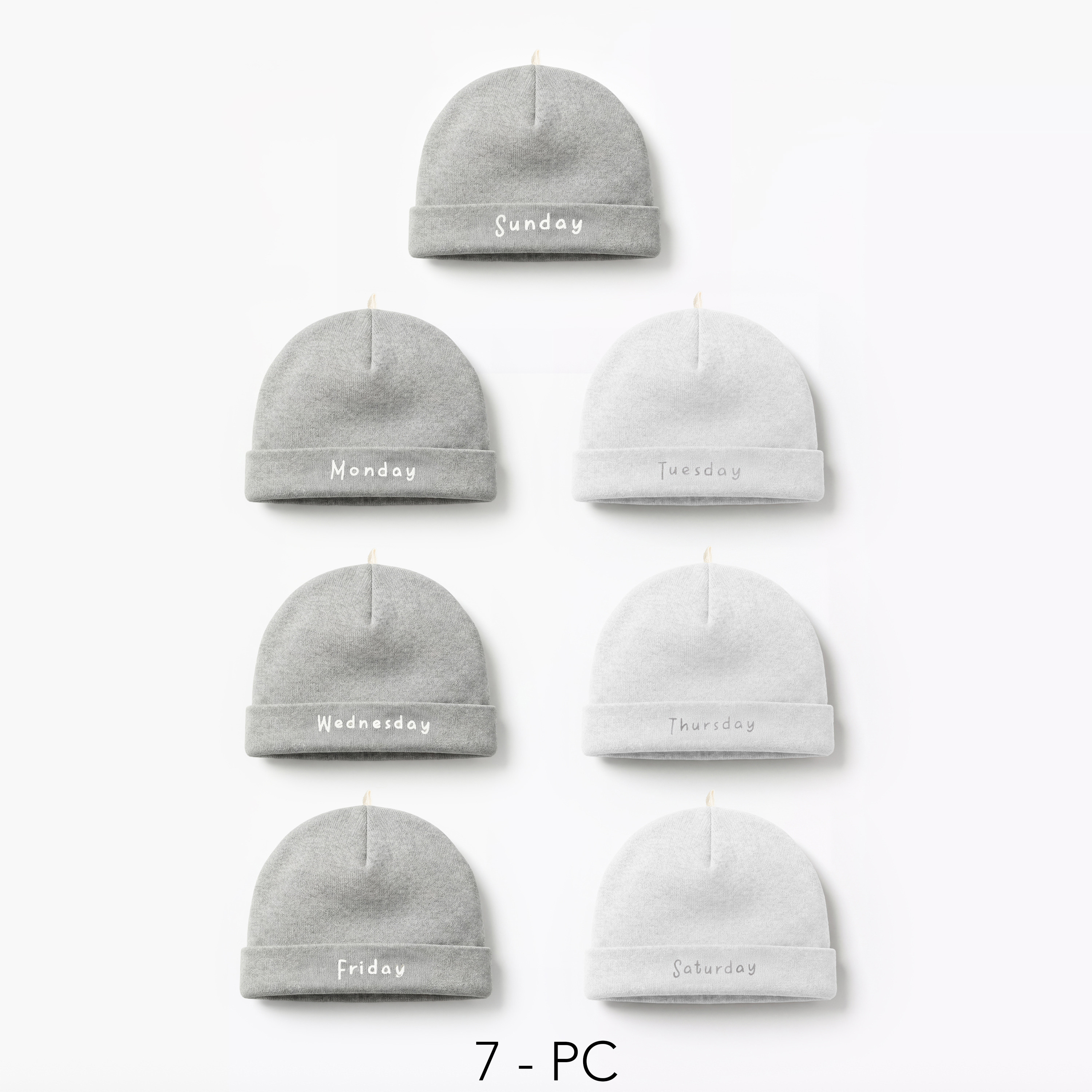 قبعة بيني بطبعات أيام الأسبوع من جونيورز - طقم من 7 قطع-baby-boys-accessories-caps-image-10