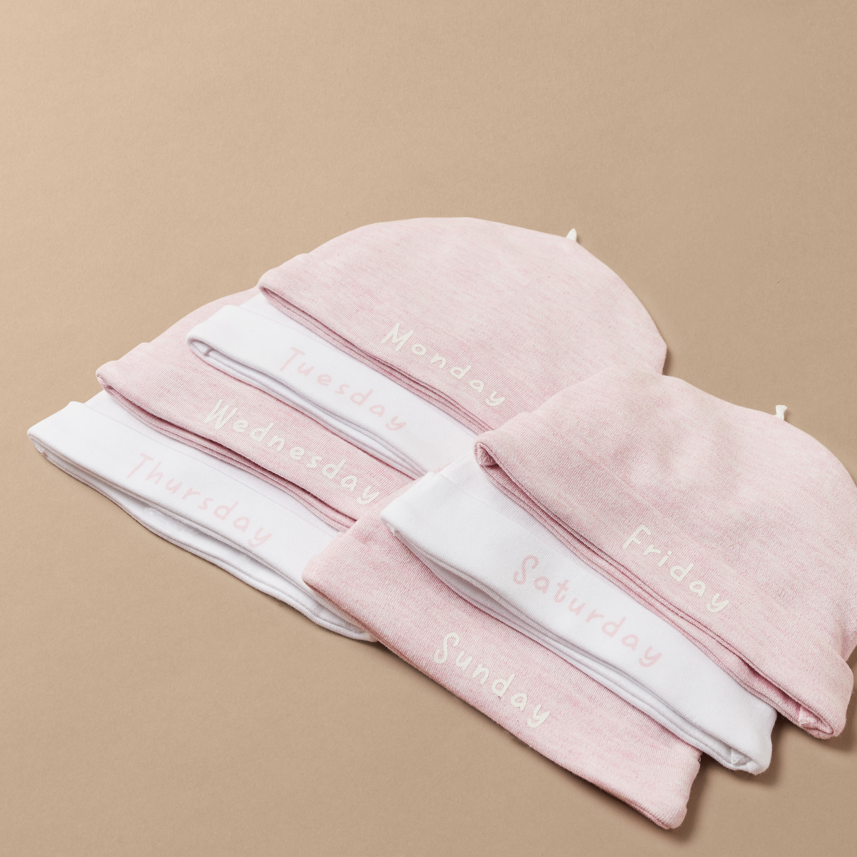 Juniors Days of the Week Print Beanie - Set of 7-baby-girls-accessories-caps-image-3