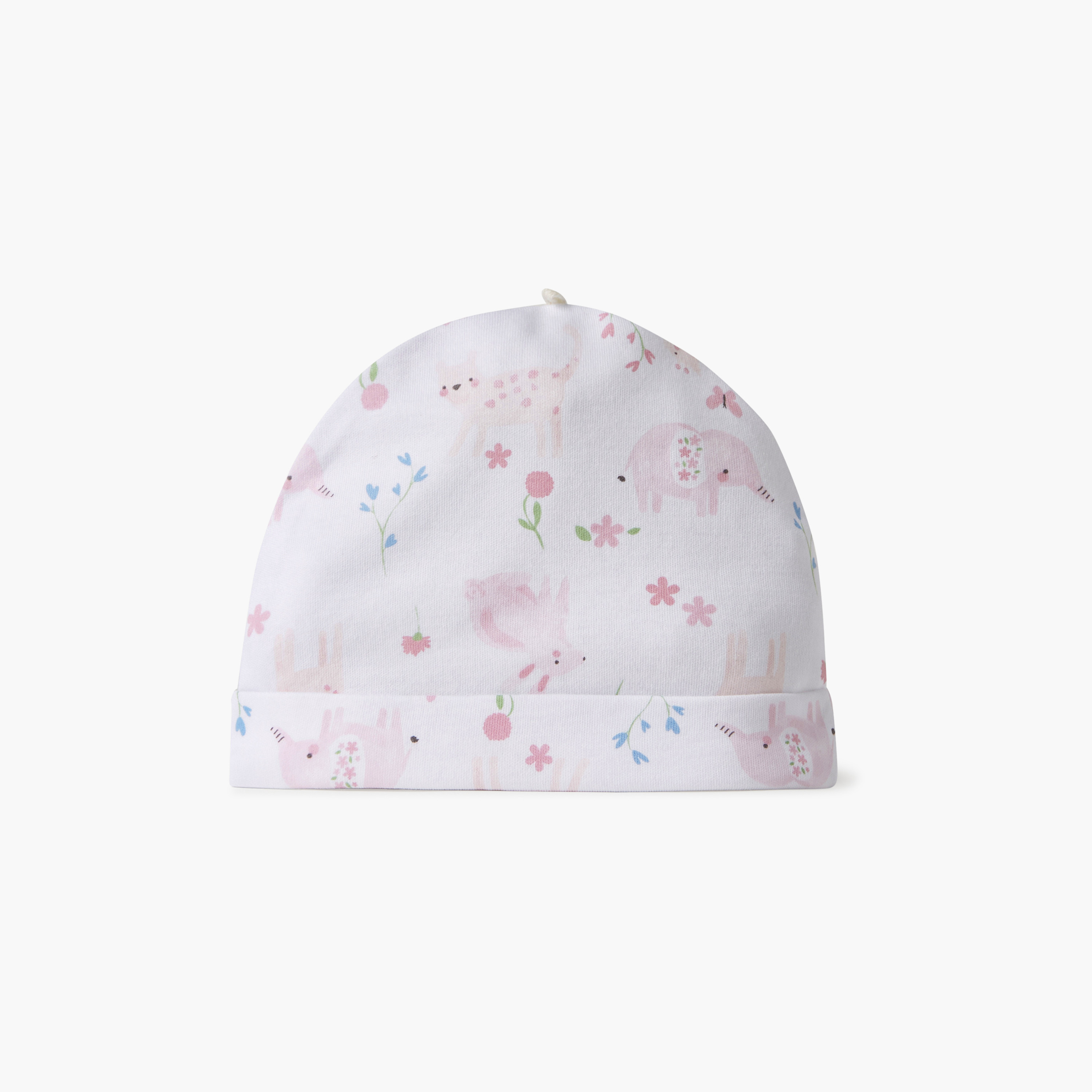 Juniors Printed Beanie Cap - Set of 2-baby-girls-accessories-caps-image-2