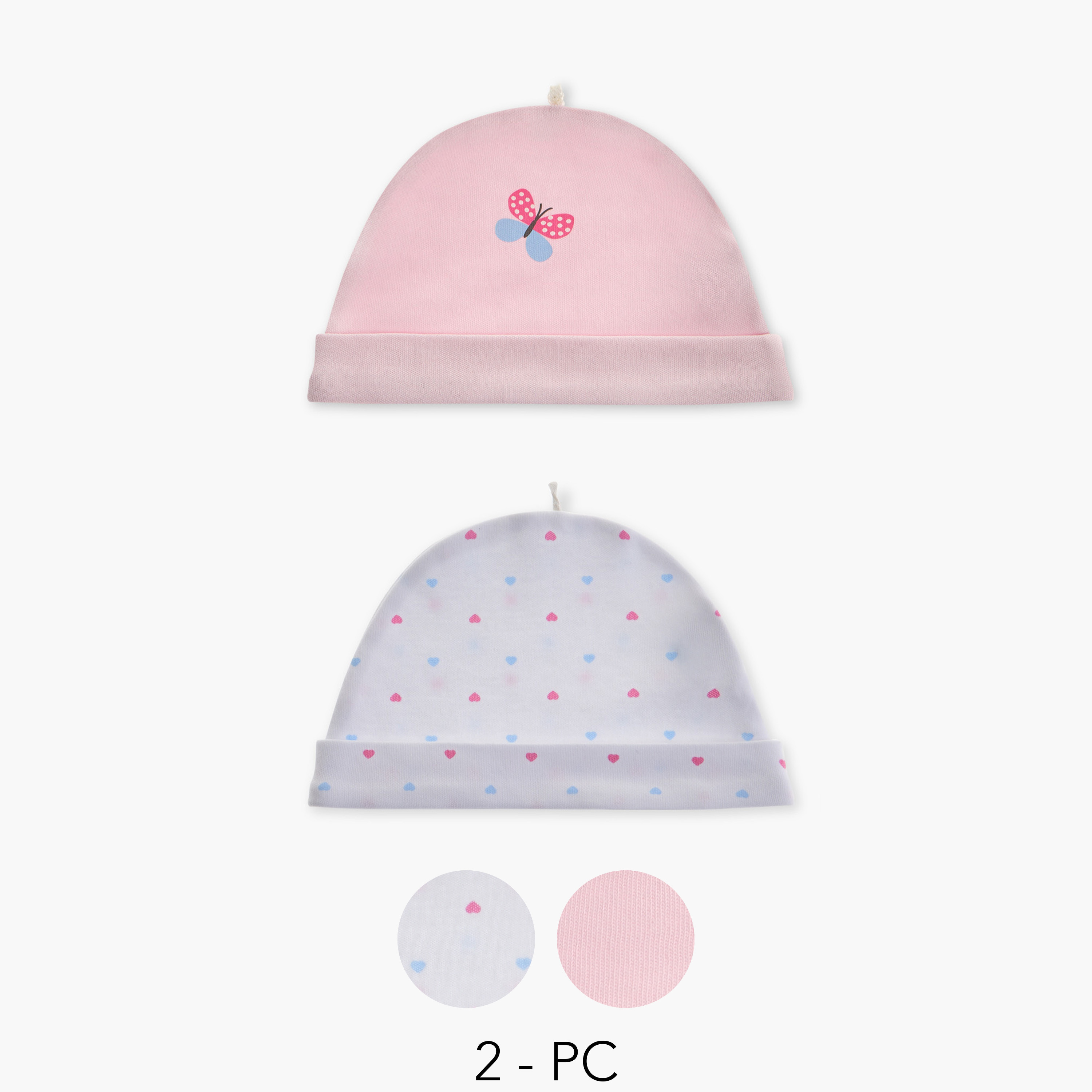 Juniors Printed Beanie - Set of 2-baby-girls-accessories-caps-image-1