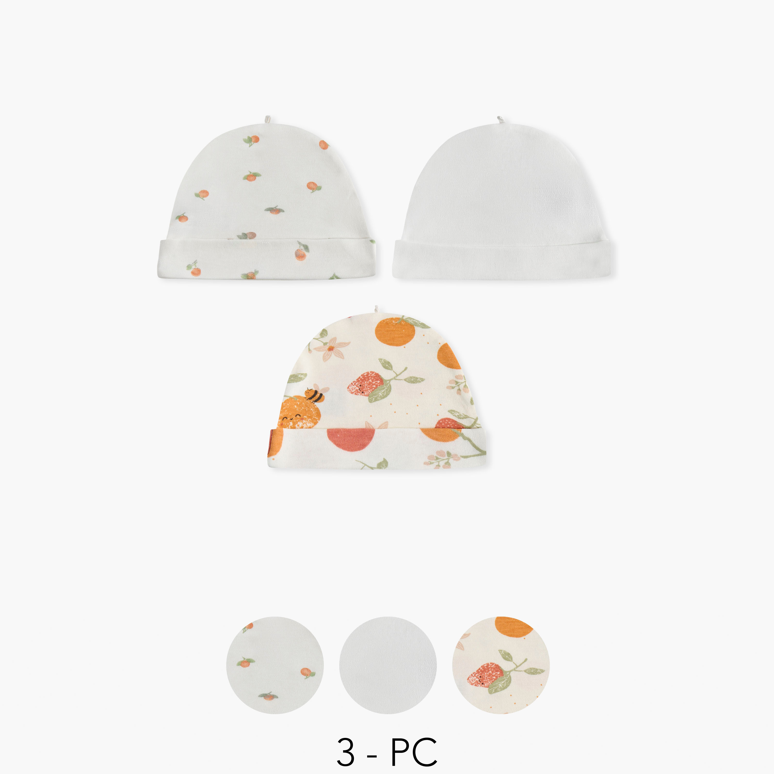 Juniors Assorted Beanie Cap - Set of 3-baby-girls-accessories-caps-image-1