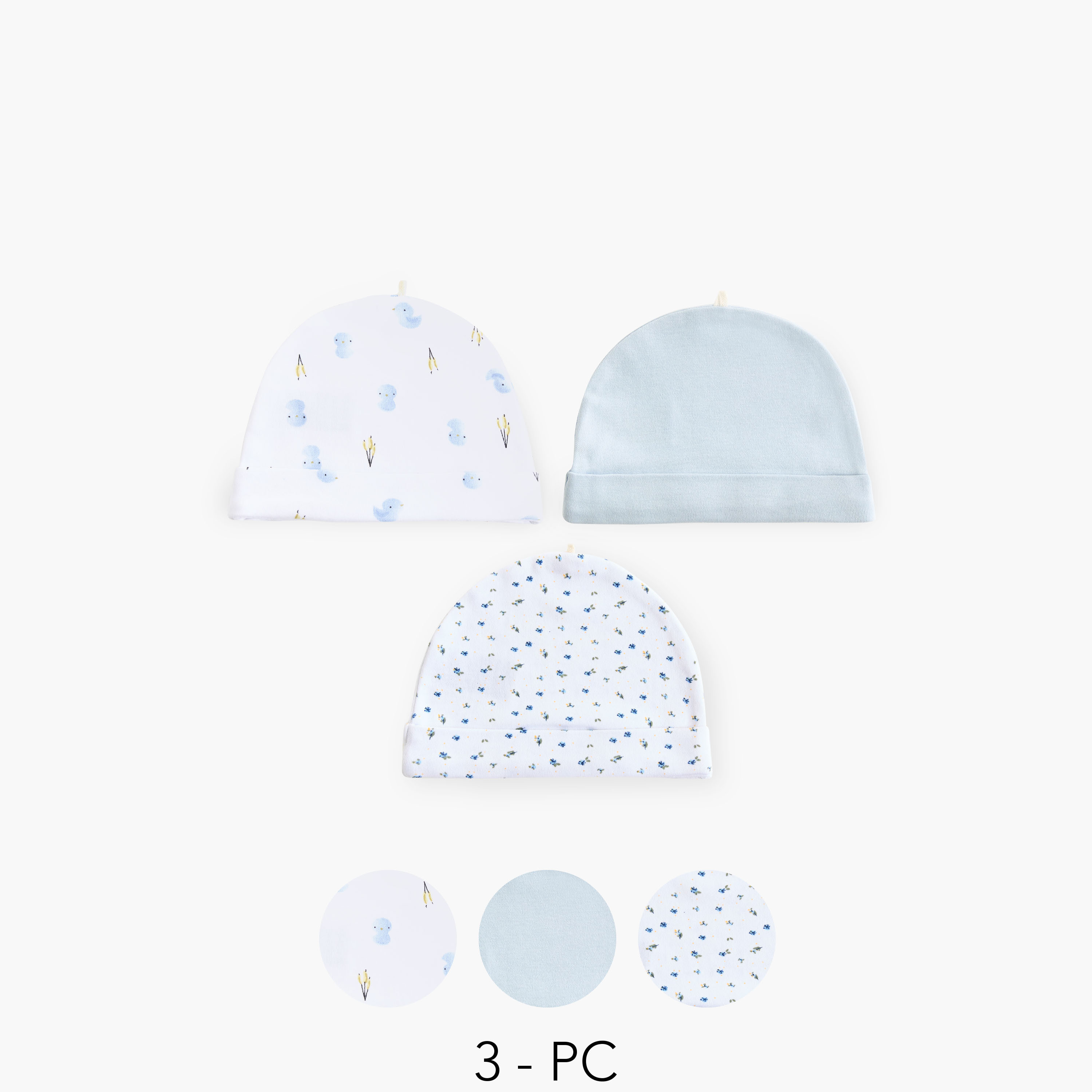 Juniors Assorted Cap - Set of 3-baby-girls-accessories-caps-image-1