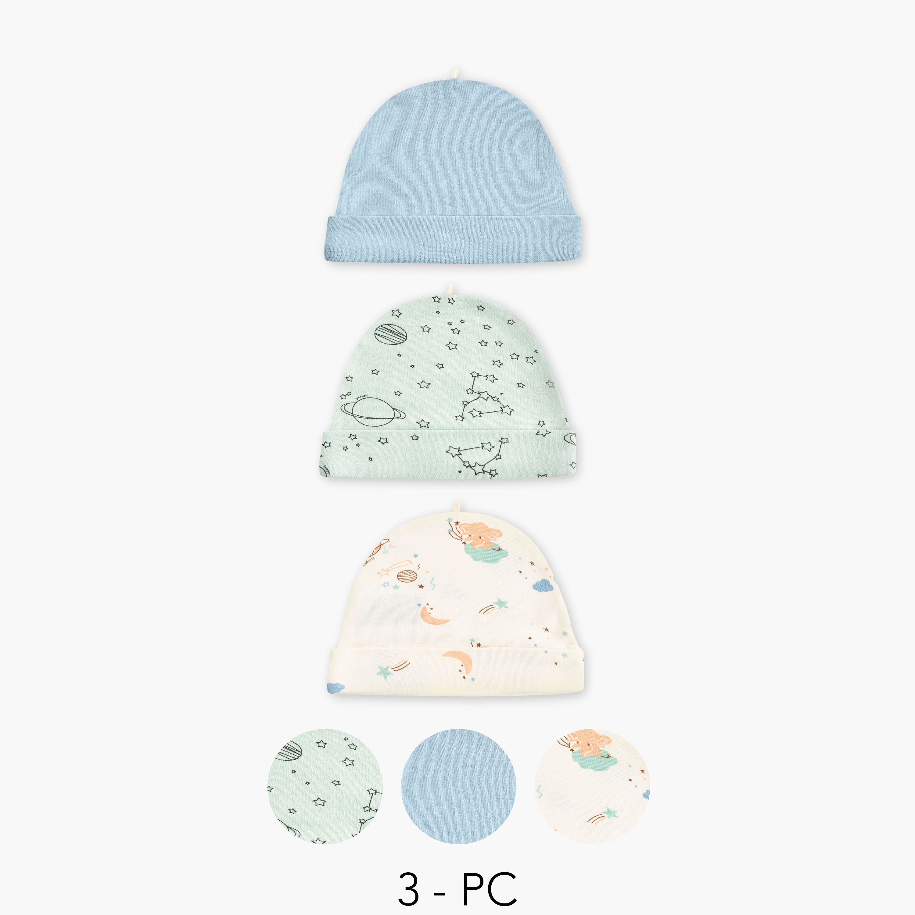 مجموعة قبعات متنوعة عدد 3 من جونيورز-baby-boys-accessories-caps-image-1