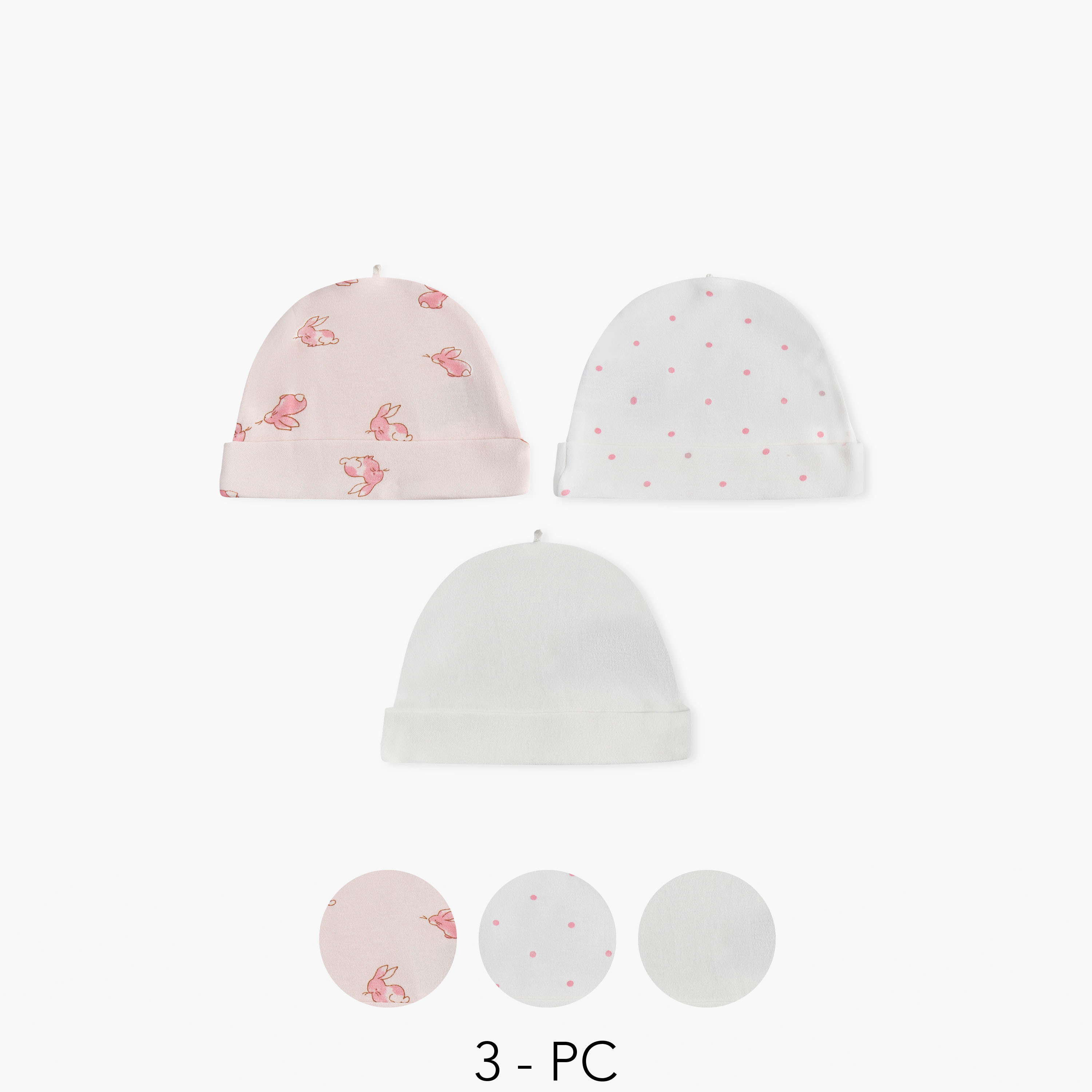 مجموعة قبعات بيني متنوعة عدد 3 من جونيورز-baby-girls-accessories-caps-image-8