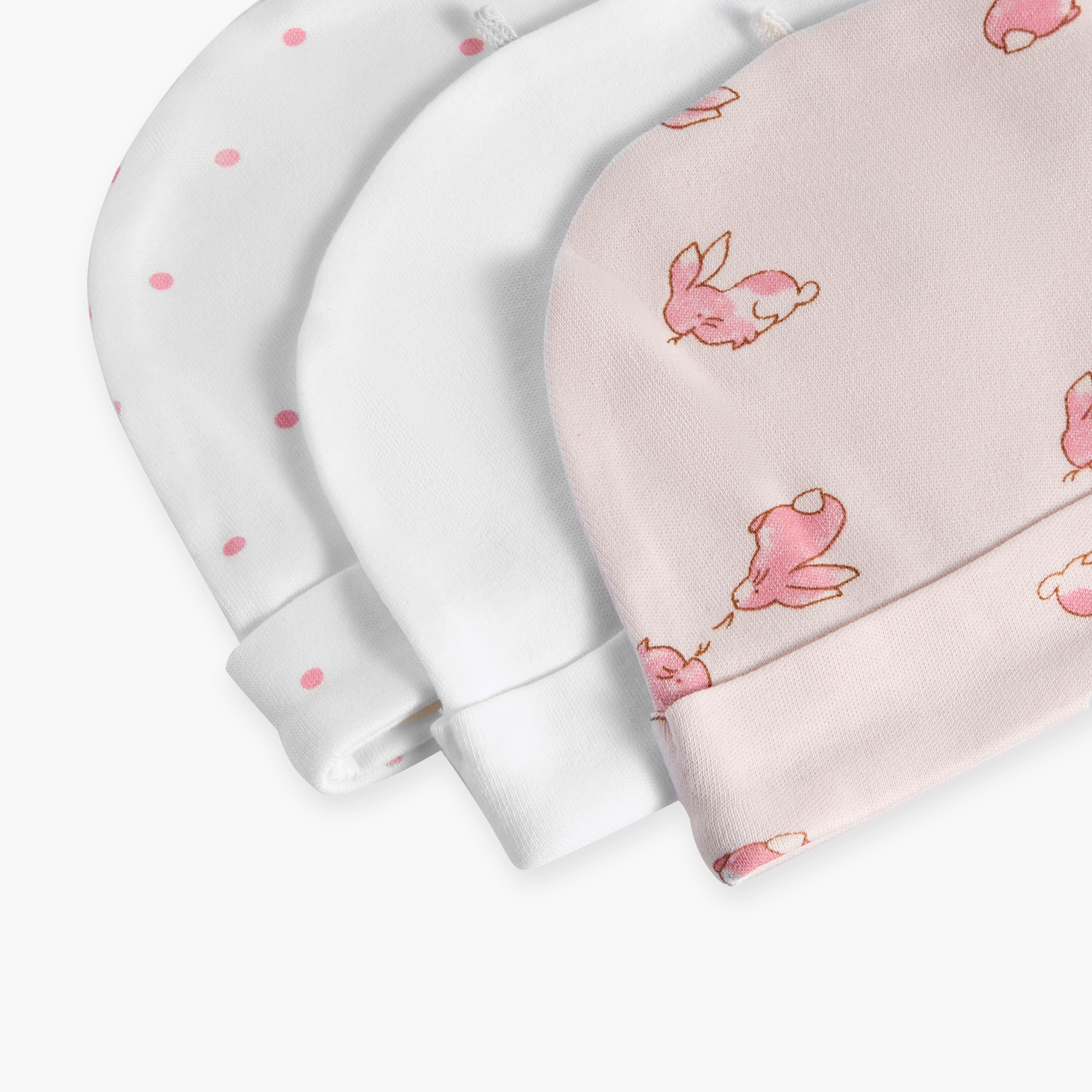 مجموعة قبعات بيني متنوعة عدد 3 من جونيورز-baby-girls-accessories-caps-image-1