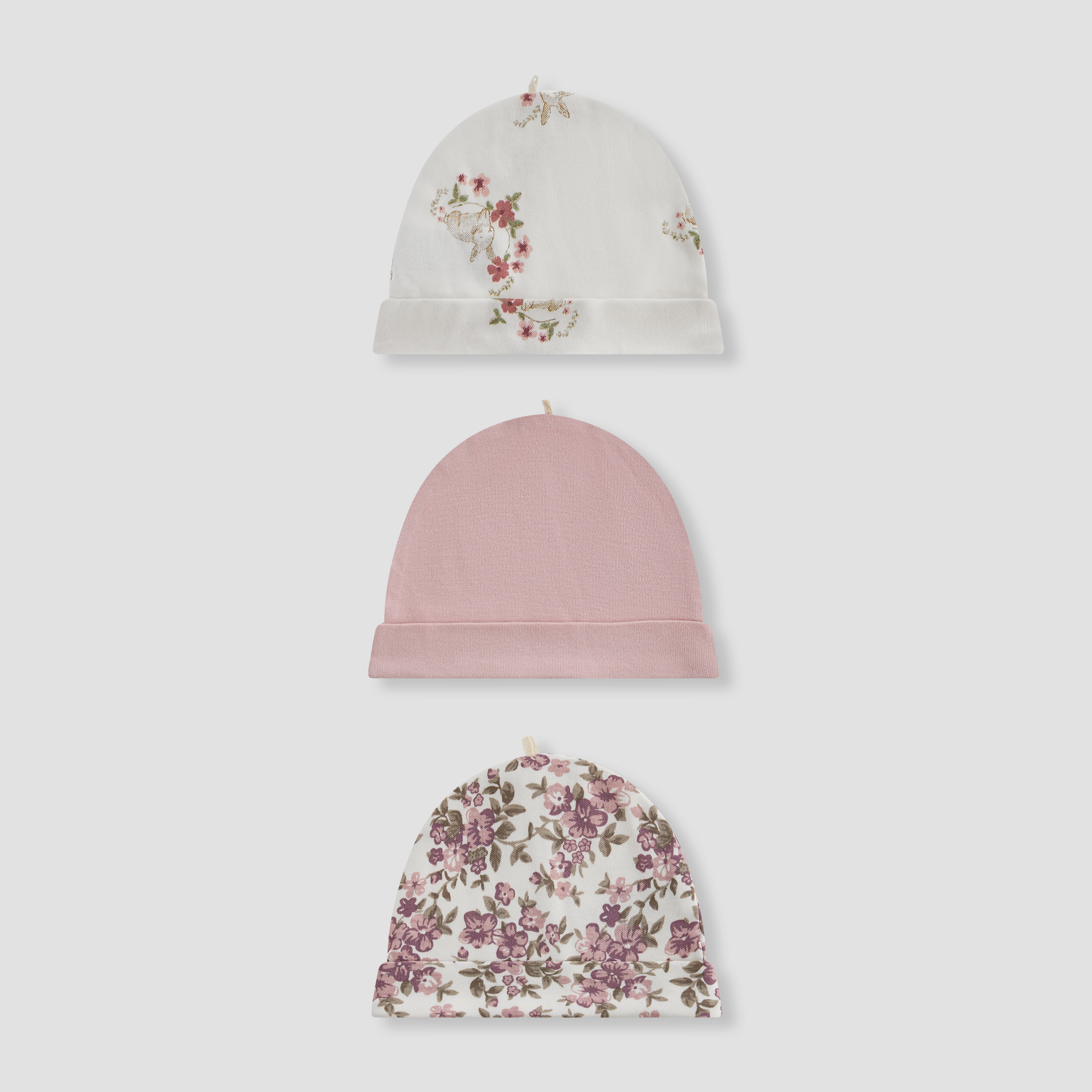 Juniors Printed Beanie Cap - Set of 3-baby-boys-accessories-caps-image-1