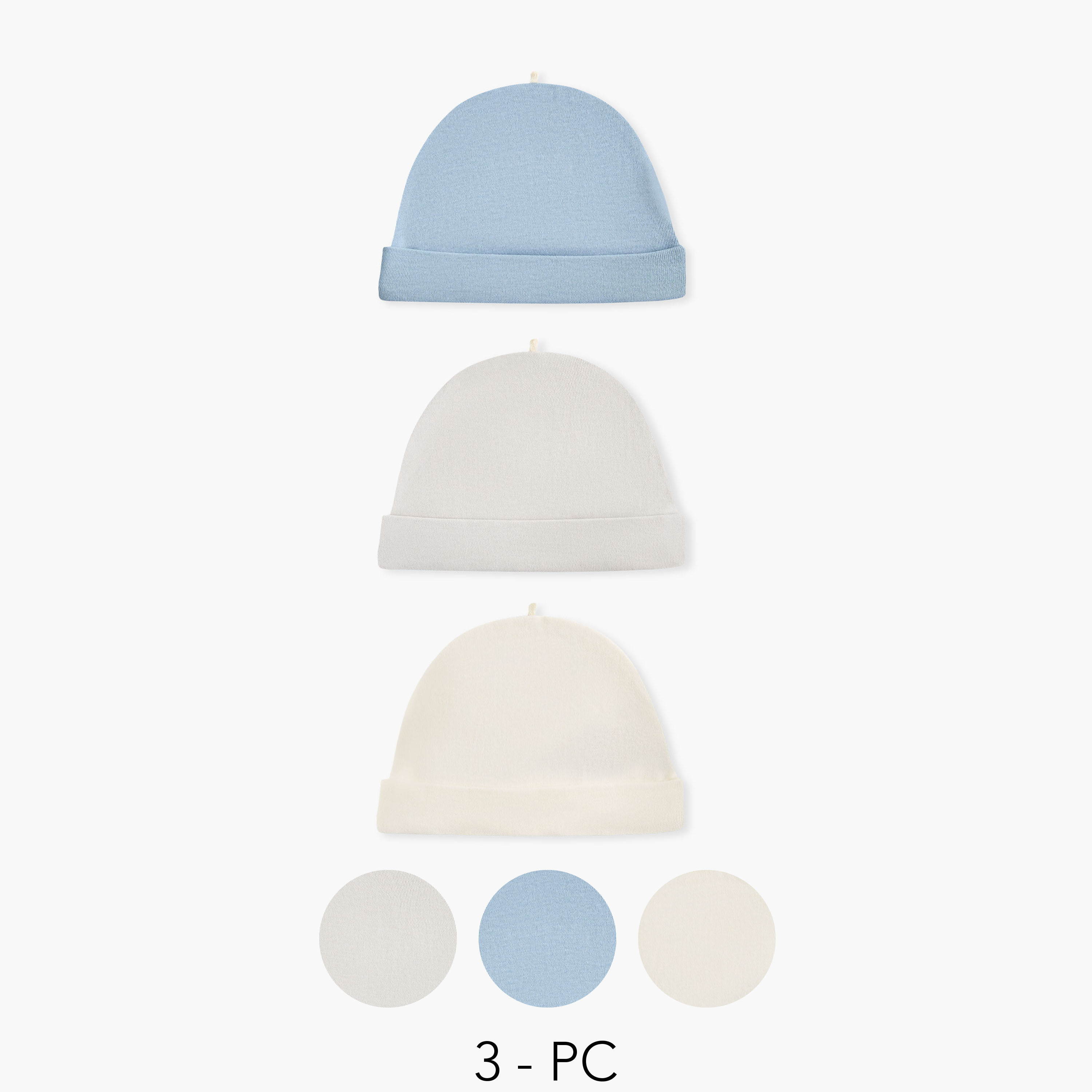 مجموعة قبعات كاب سادة عدد 3 من جونيورز-baby-boys-accessories-caps-image-8