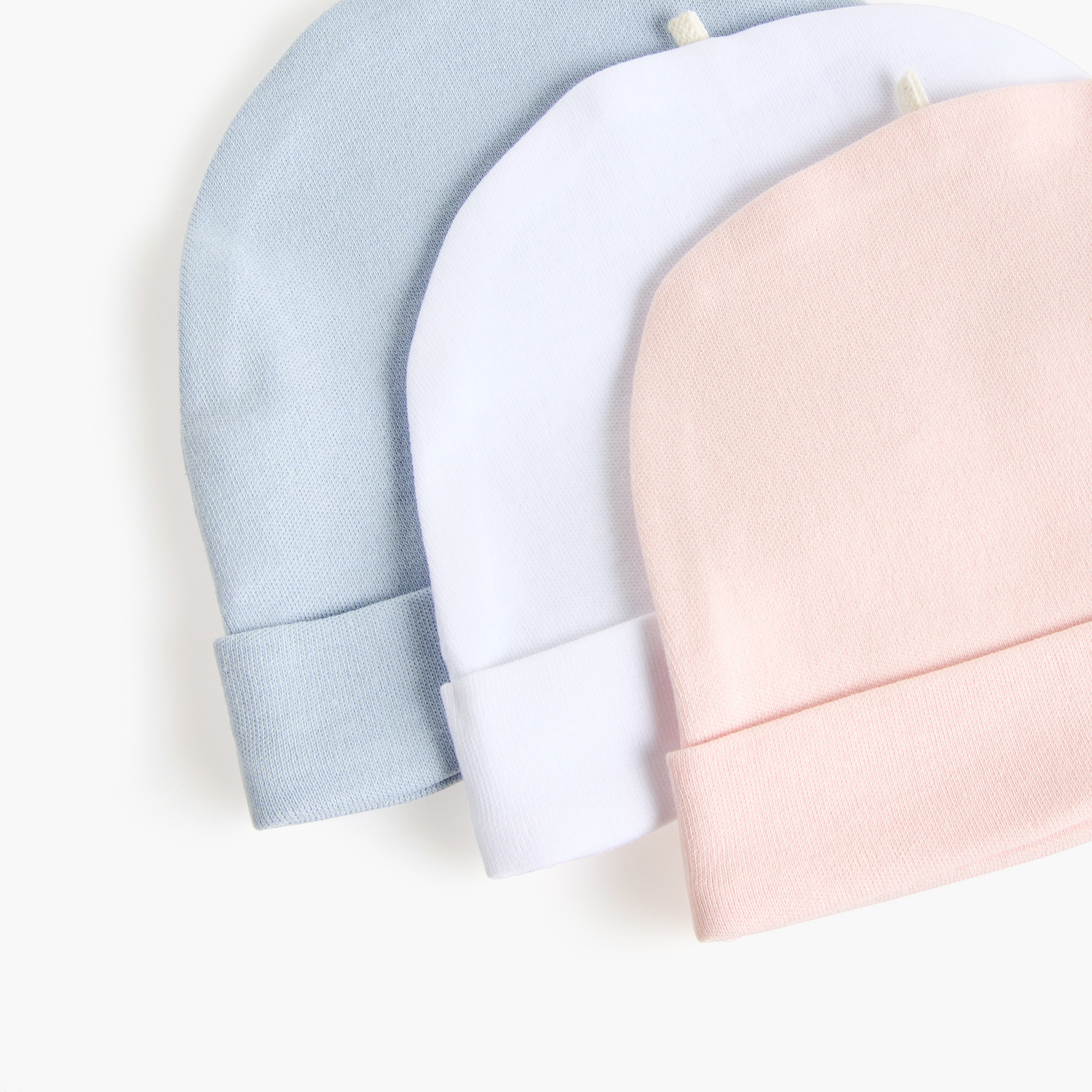 قبعة قطن سادة - طقم من 3 قطع-baby-boys-accessories-caps-image-1