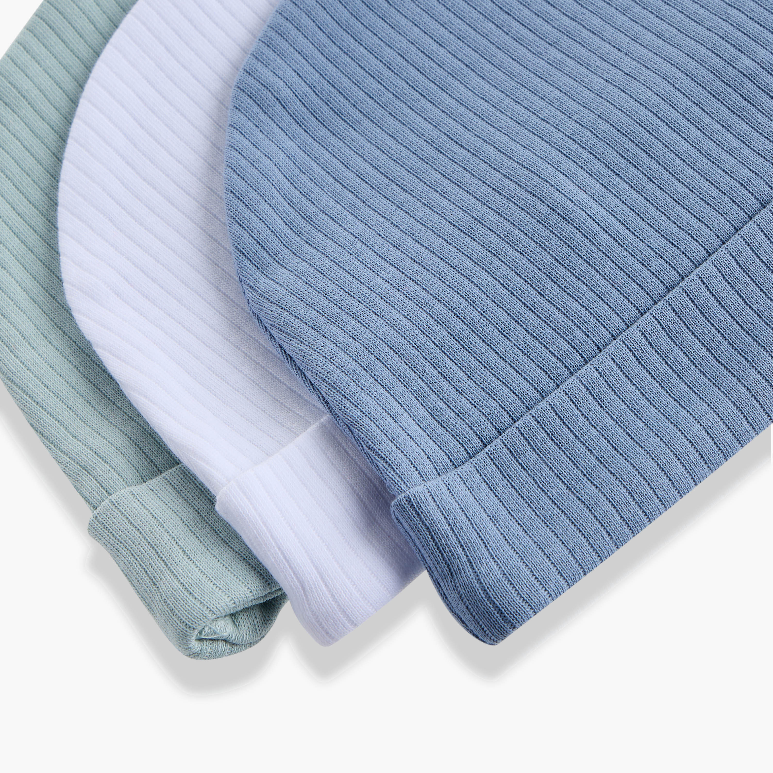 Juniors Ribbed Cap - Set of 3-baby-boys-accessories-caps-image-7