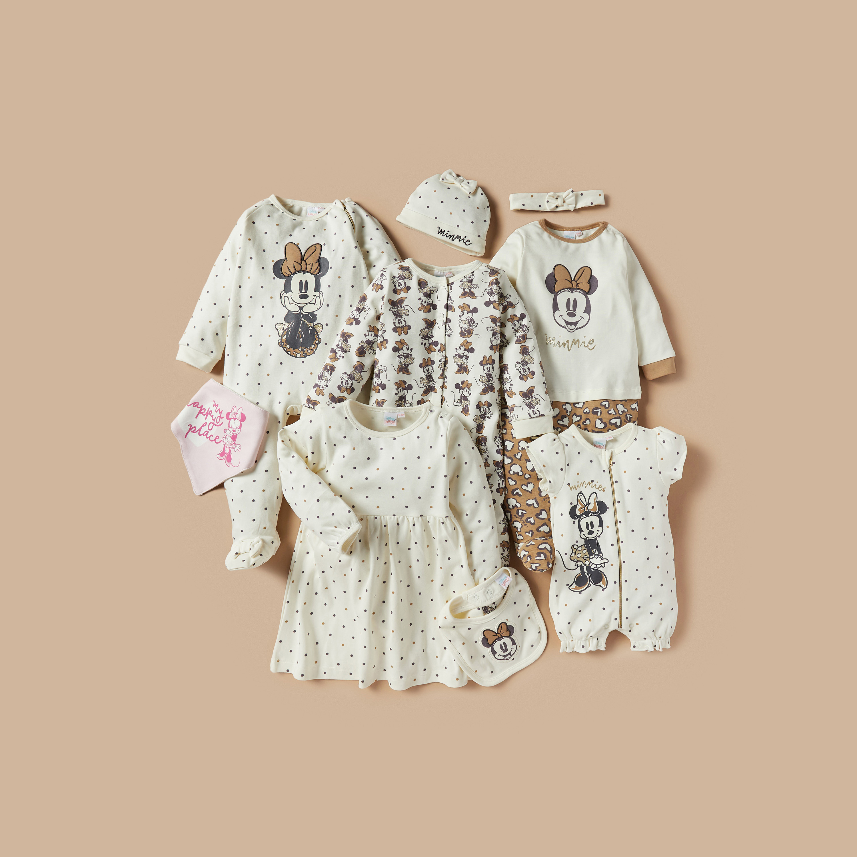 Disney Minnie Mouse Embroidered Sleepsuit-baby-girls-clothing-nightwear-sleepsuits-image-5