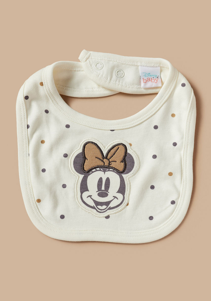 Disney Minnie Mouse Applique Bib with Button Closure-Bibs and Burp Cloths-image-0