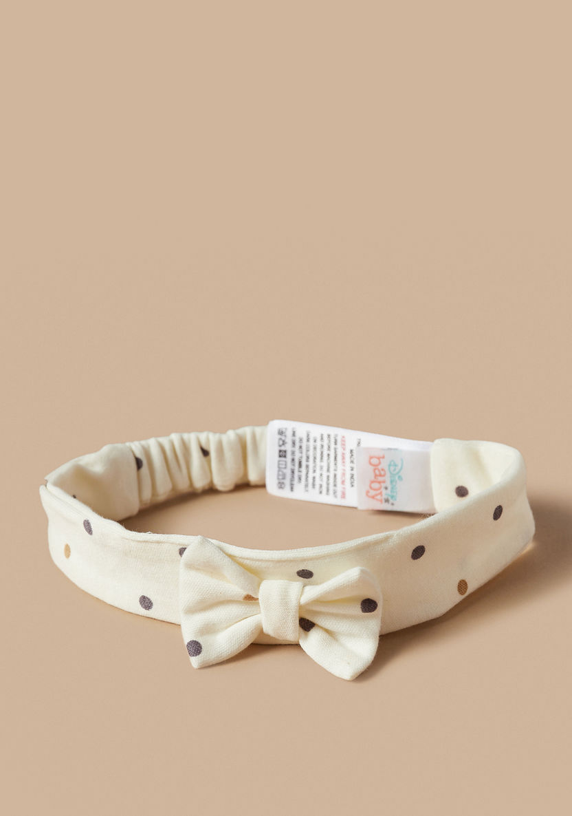 Disney Minnie Polka Dot Print Headband with Bow Detail-Hair Accessories-image-2