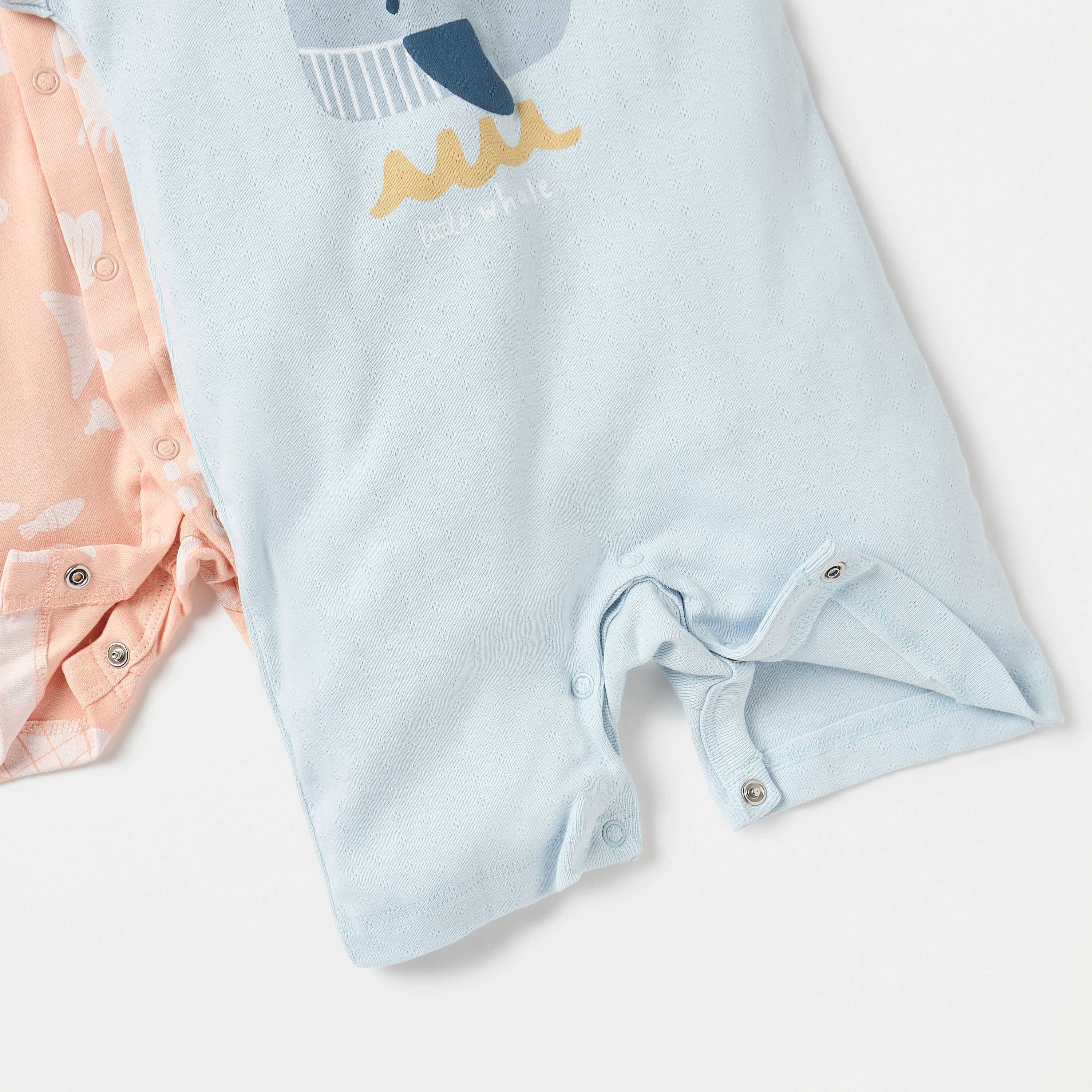 Juniors Printed Sleepsuit with Short Sleeves and Round Neck - Set of 2-baby-boys-clothing-nightwear-sleepsuits-image-5