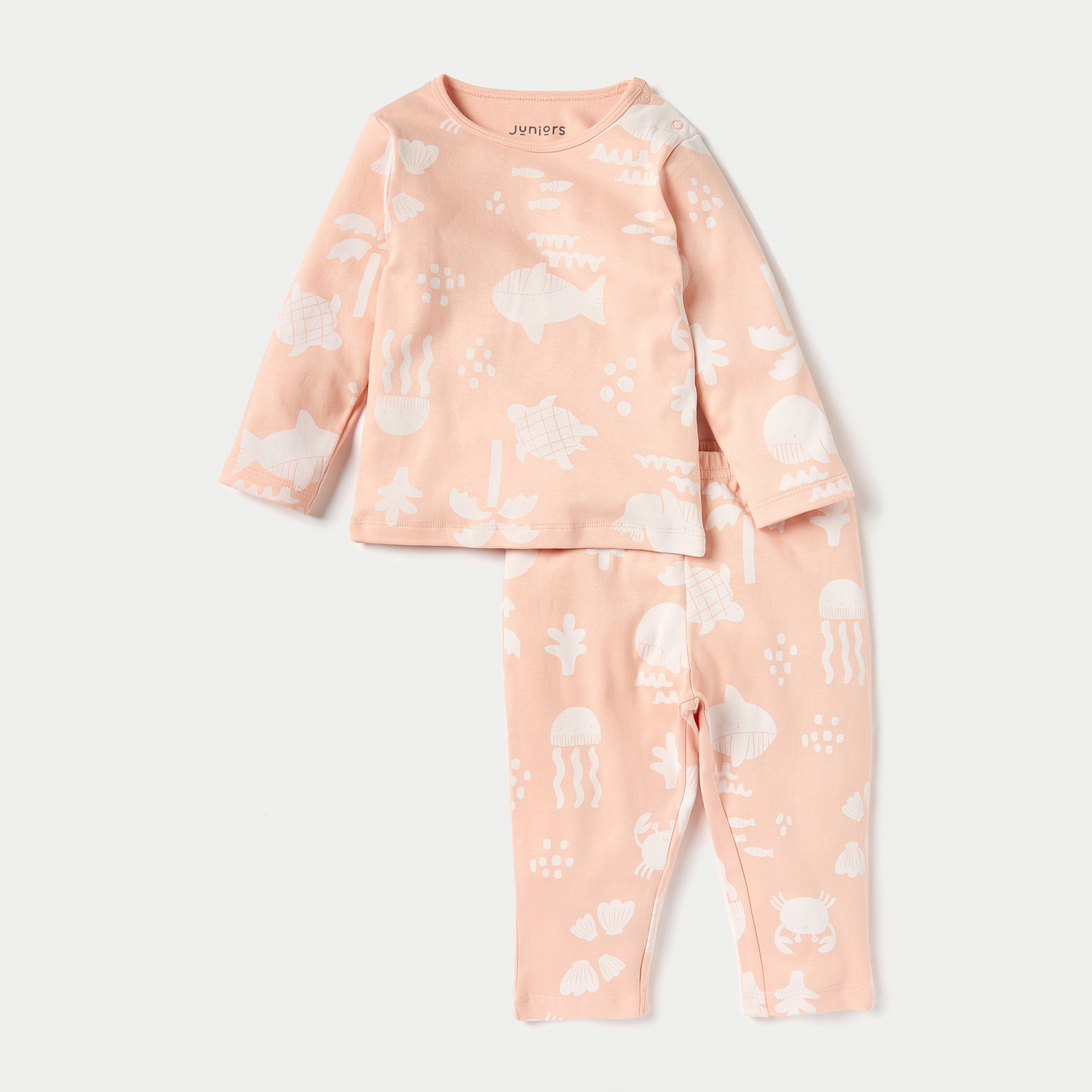 طقم بيجاما بطبعات أندر ذا سي من جونيورز - طقم من قطعتين-baby-boys-clothing-nightwear-pyjamasets-image-3