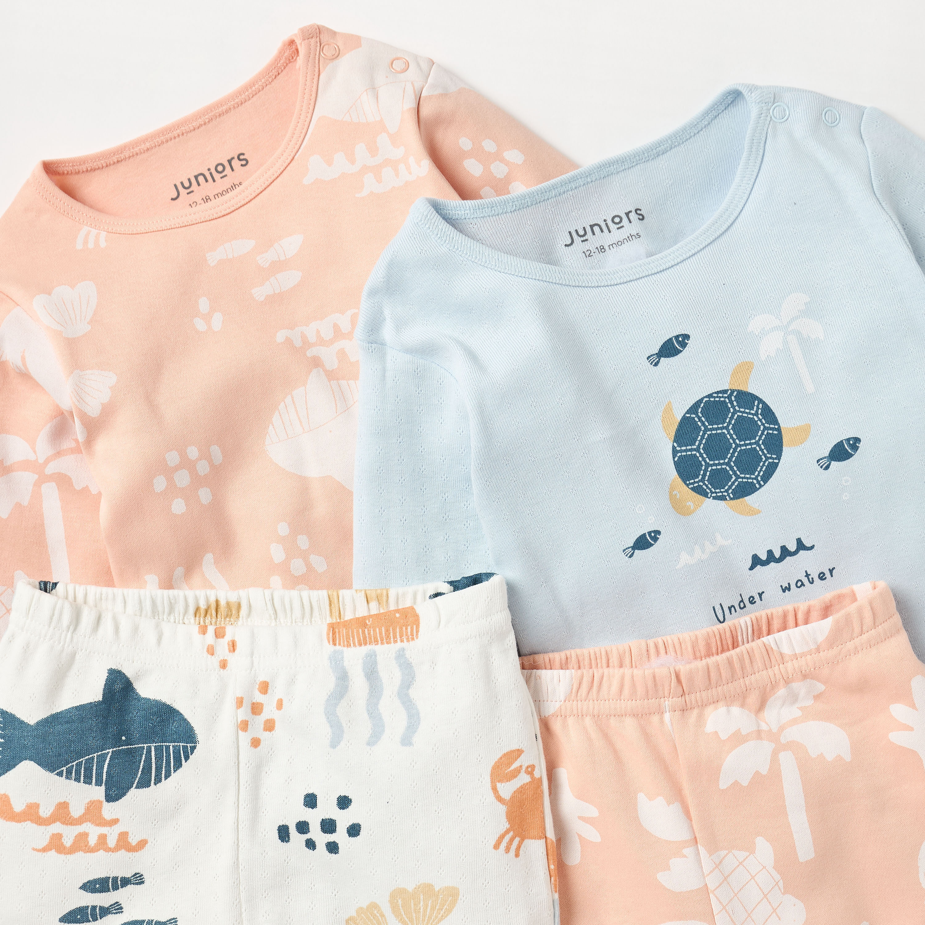 طقم بيجاما بطبعات أندر ذا سي من جونيورز - طقم من قطعتين-baby-boys-clothing-nightwear-pyjamasets-image-4