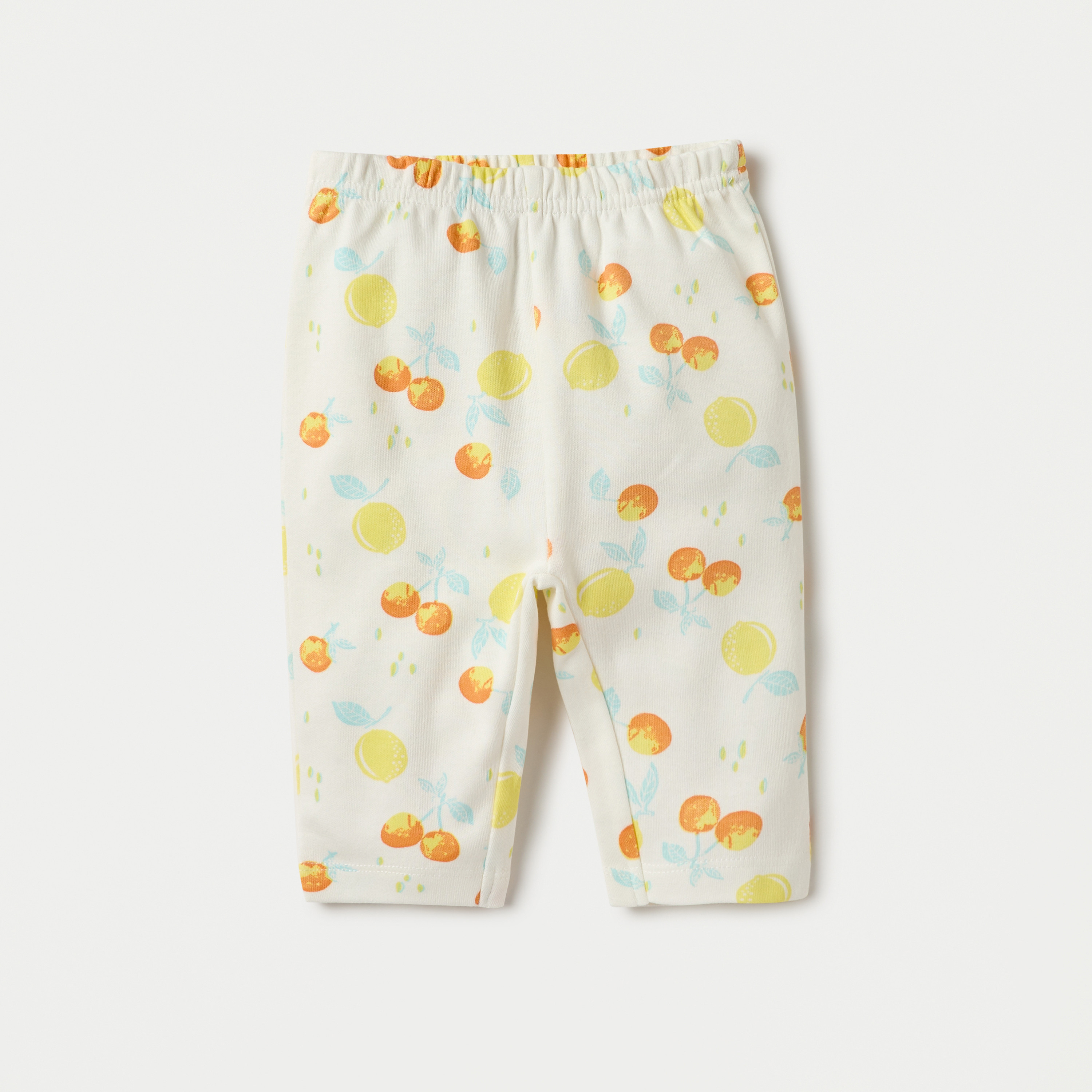 طقم تيشيرت بأكمام كشكش وطبعات فاكهة وبنطلون بيجاما بخصر مطاطي من جونيورز-baby-girls-clothing-nightwear-pyjamasets-image-3