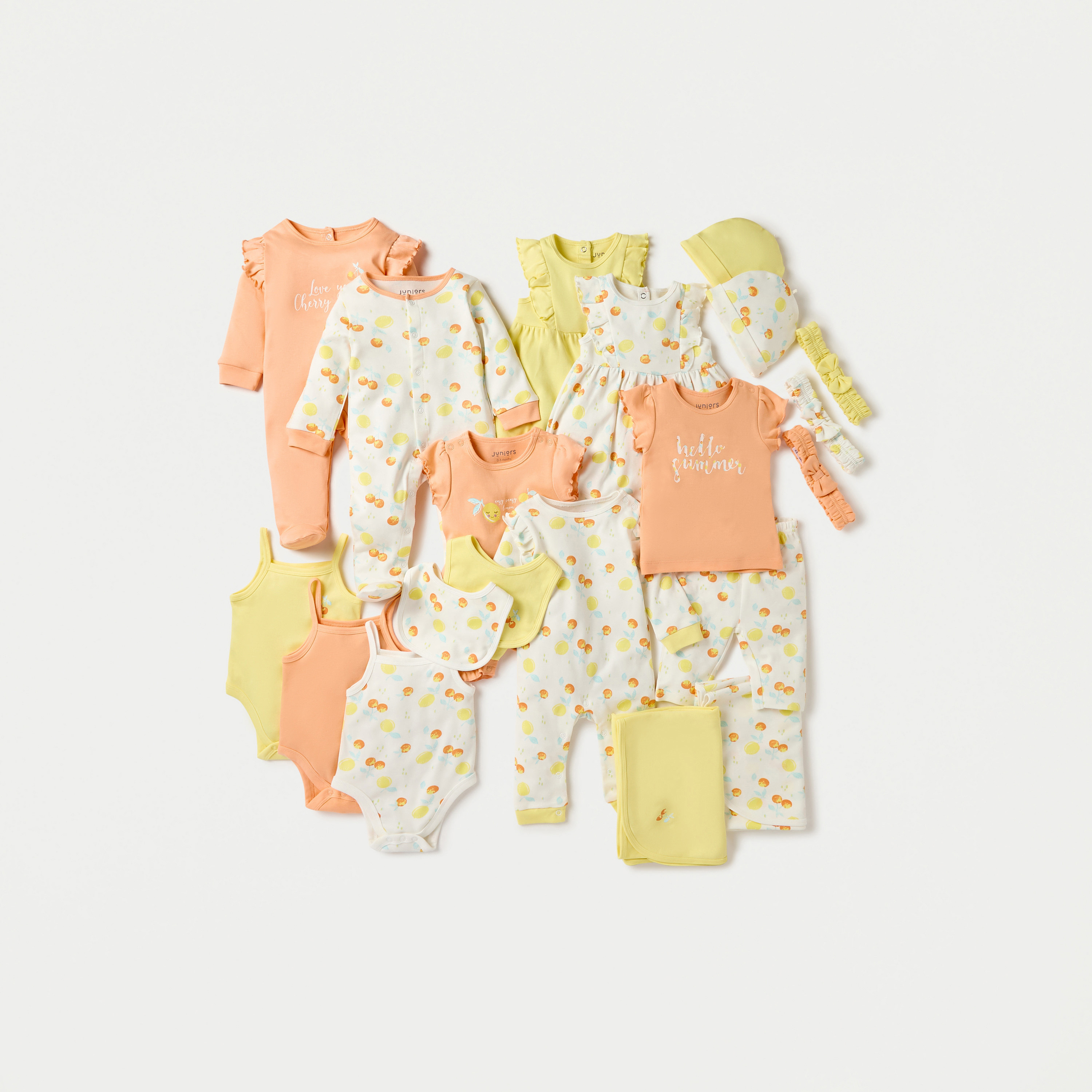 طقم تيشيرت بأكمام كشكش وطبعات فاكهة وبنطلون بيجاما بخصر مطاطي من جونيورز-baby-girls-clothing-nightwear-pyjamasets-image-6