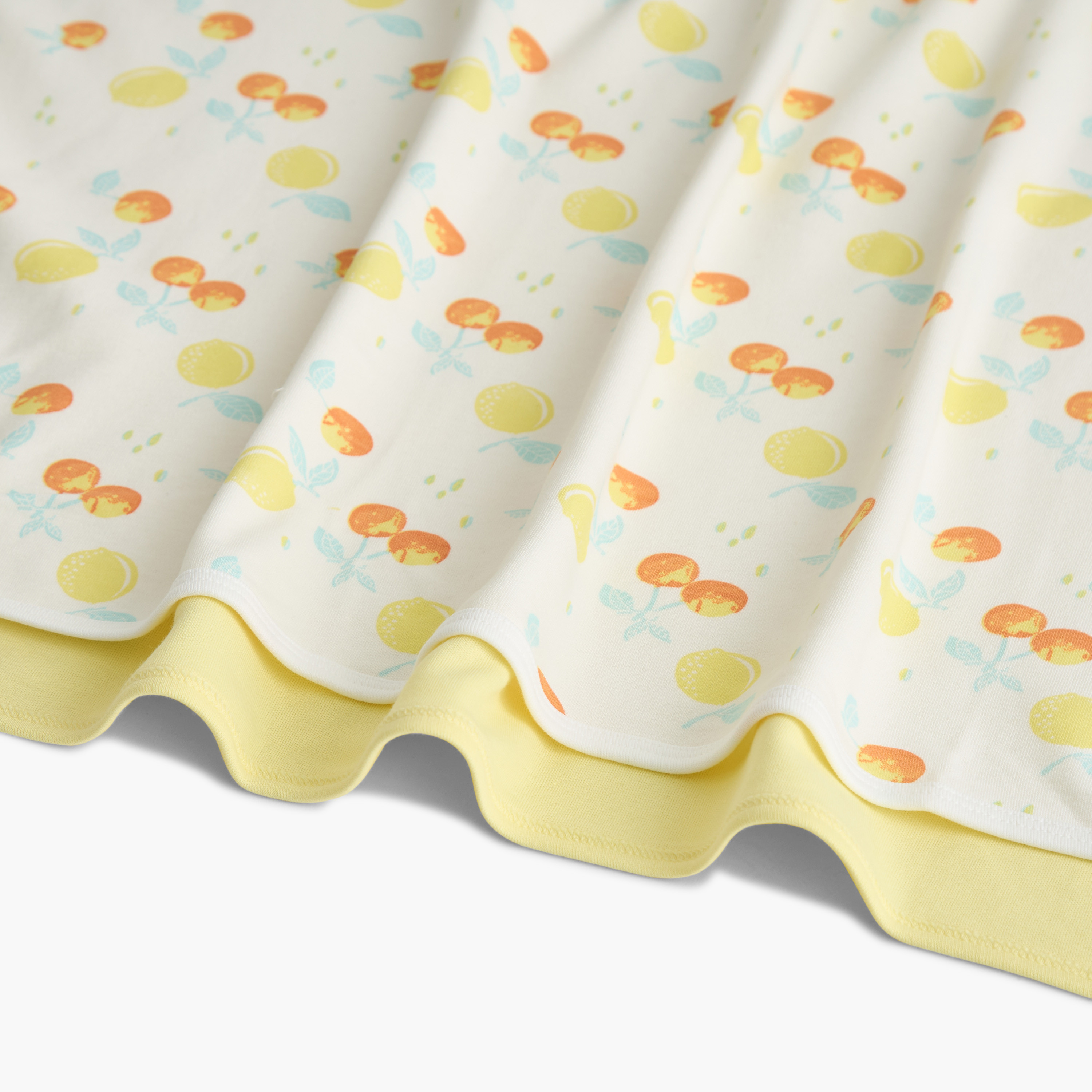 Juniors 2-Piece Fruit Print Receiving Blanket Set - 70x70 cm-baby-nursery-blanketsandswaddles-receivingblankets-image-5
