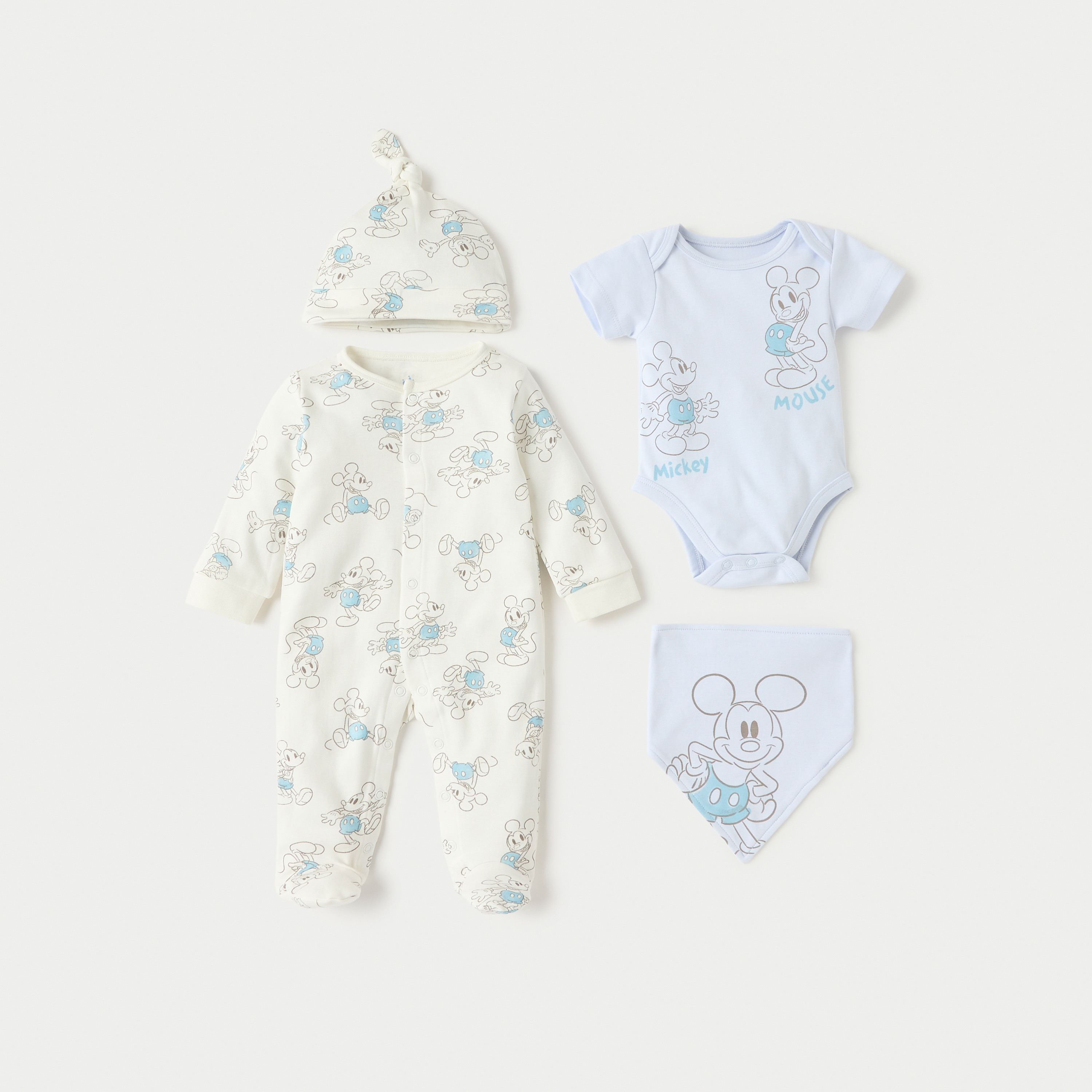 Disney Mickey Mouse Print 4-Piece Clothing Set-baby-boys-clothing-setsandcoords-image-1