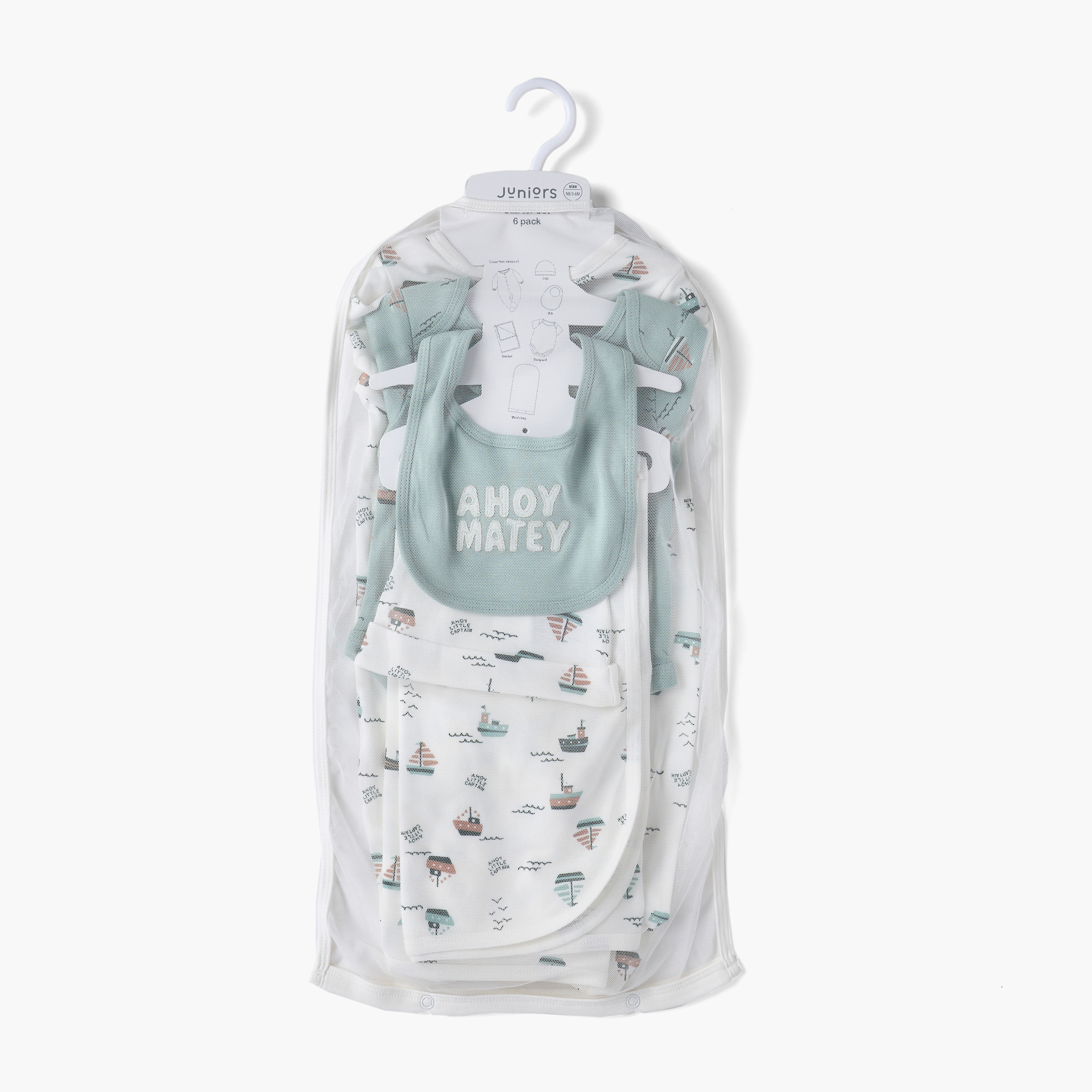 طقم هدايا ملابس بطبعات بحرية 5 قطع من جونيورز-baby-boys-clothing-setsandcoords-image-2