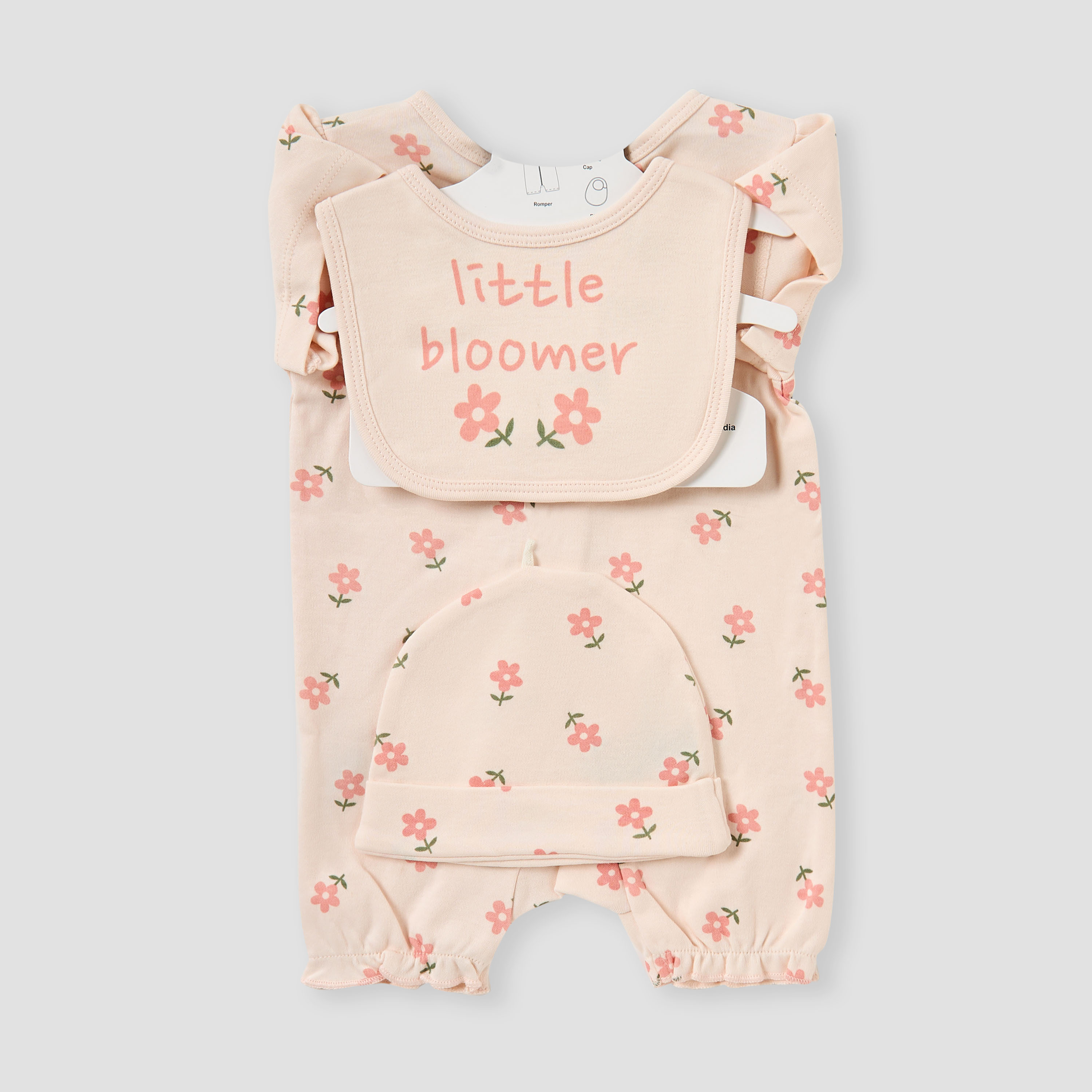 طقم هدايا ملابس 3 قطع بطبعات زهور من جونيورز-baby-girls-clothing-setsandcoords-image-3
