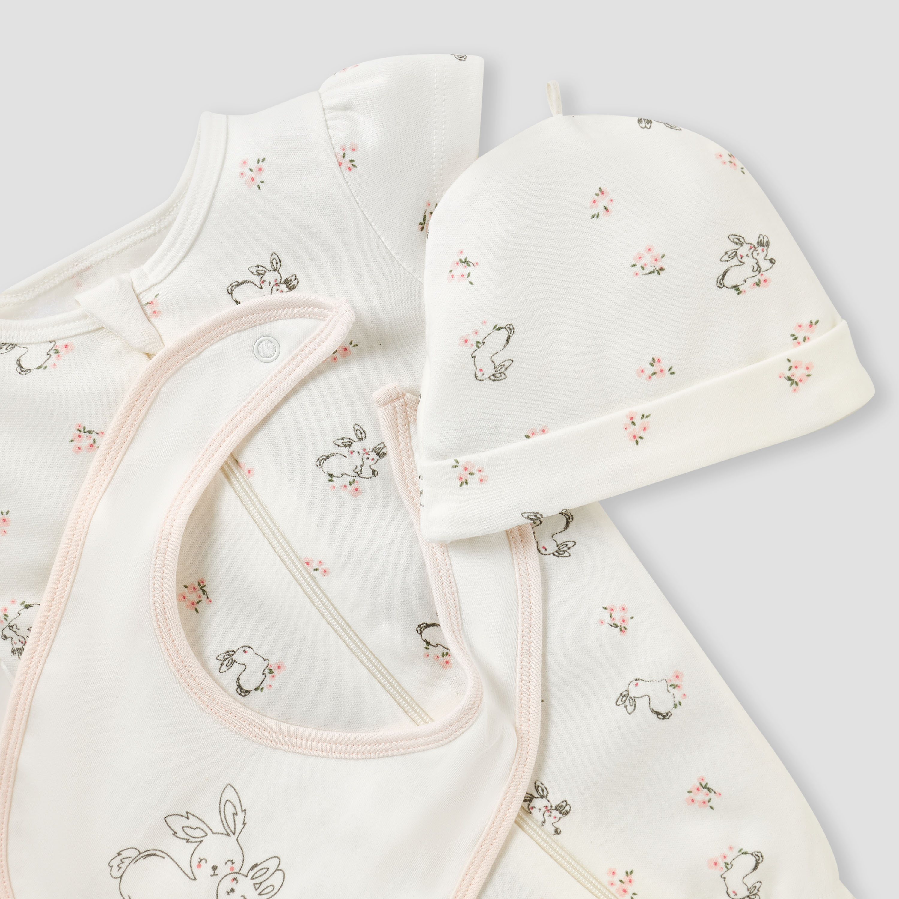 Juniors Bunny Print 3-Piece Gift Set-baby-girls-clothing-setsandcoords-image-5