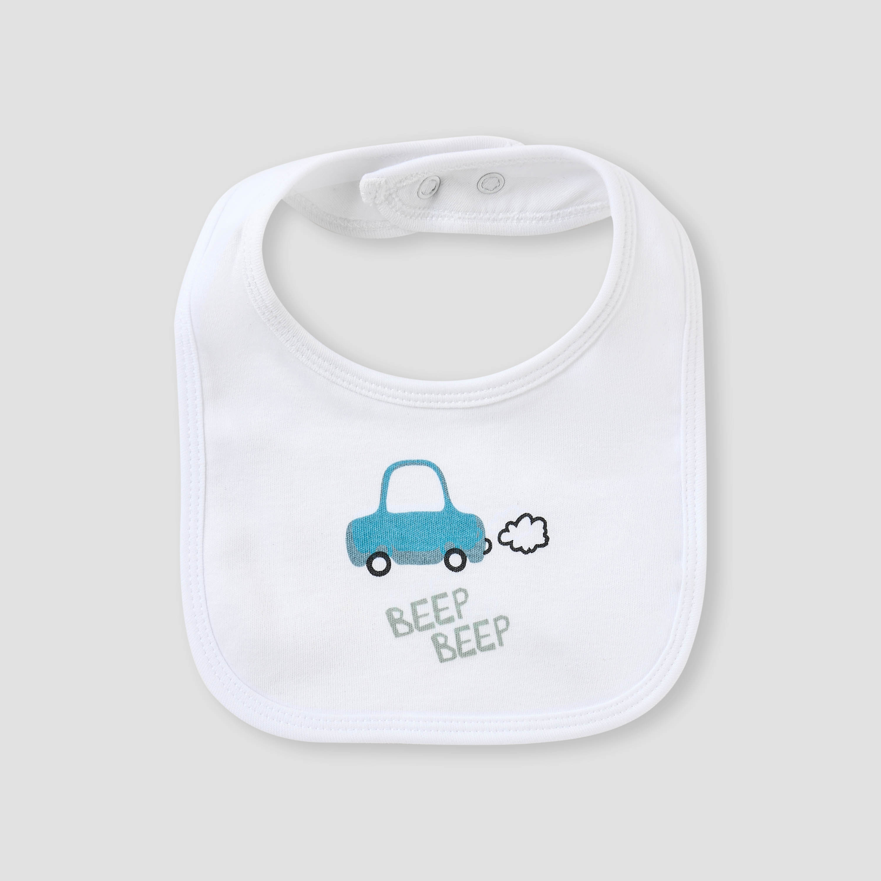 Juniors Vehicle Print Romper with Bib and Cap Set-baby-boys-clothing-setsandcoords-image-3
