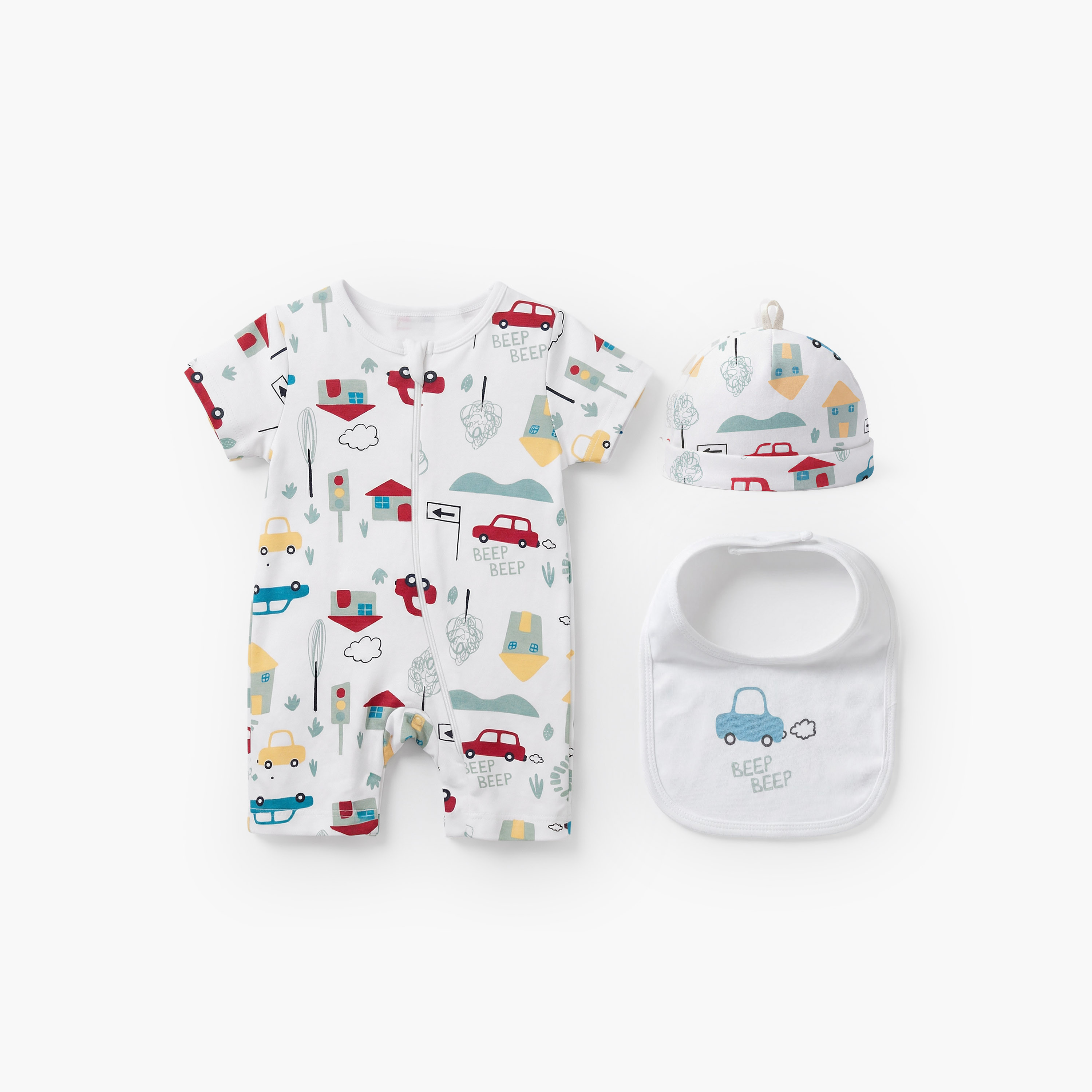 Set of 3 Juniors Clothing Gift Set with Vehicle Print-baby-girls-clothing-setsandcoords-image-1