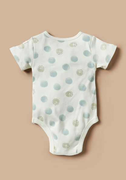 Giggles Printed Short Sleeves Bodysuit with Button Closure-Bodysuits-image-3