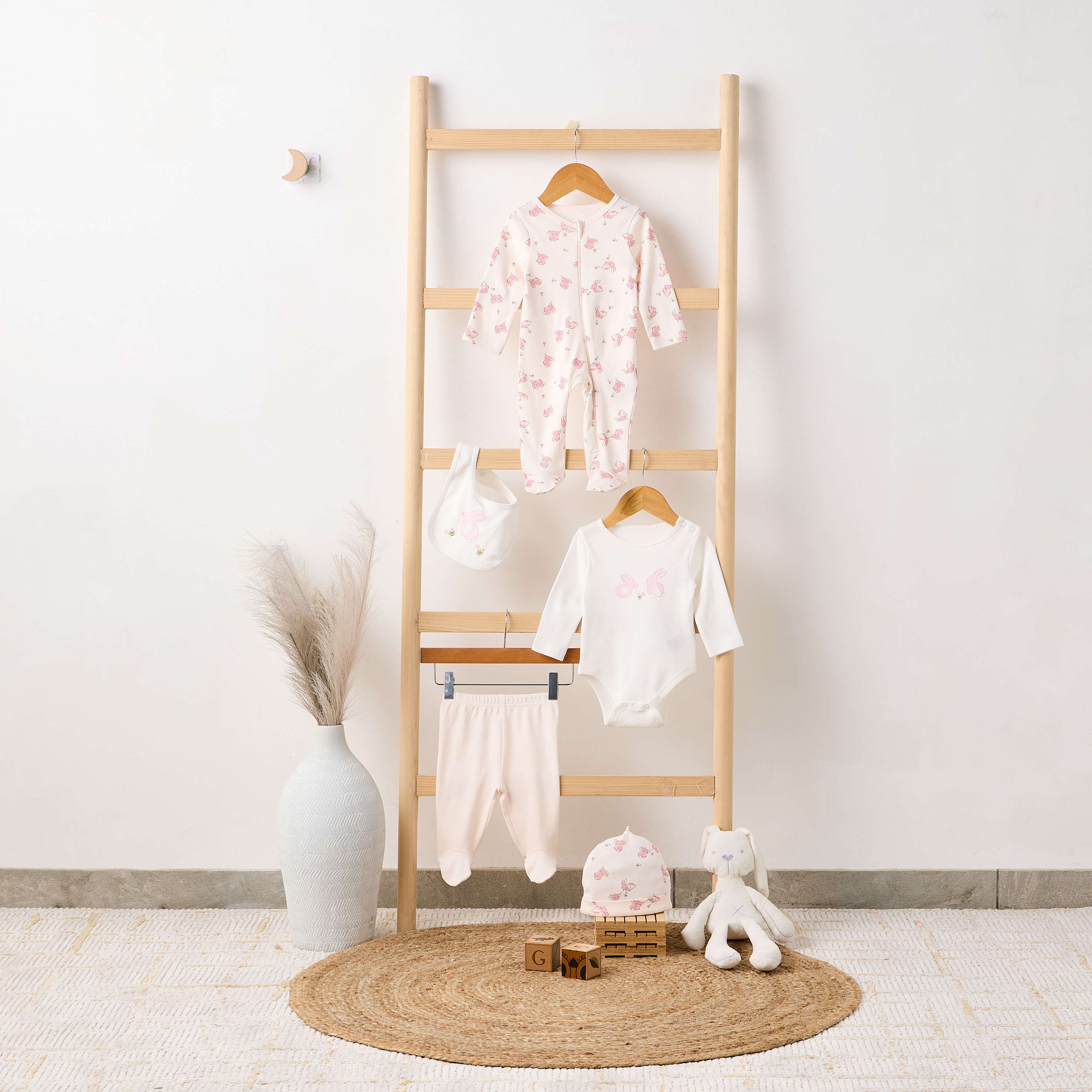 Juniors 5-Piece Bunny Print Clothing Set-baby-girls-clothing-setsandcoords-image-10