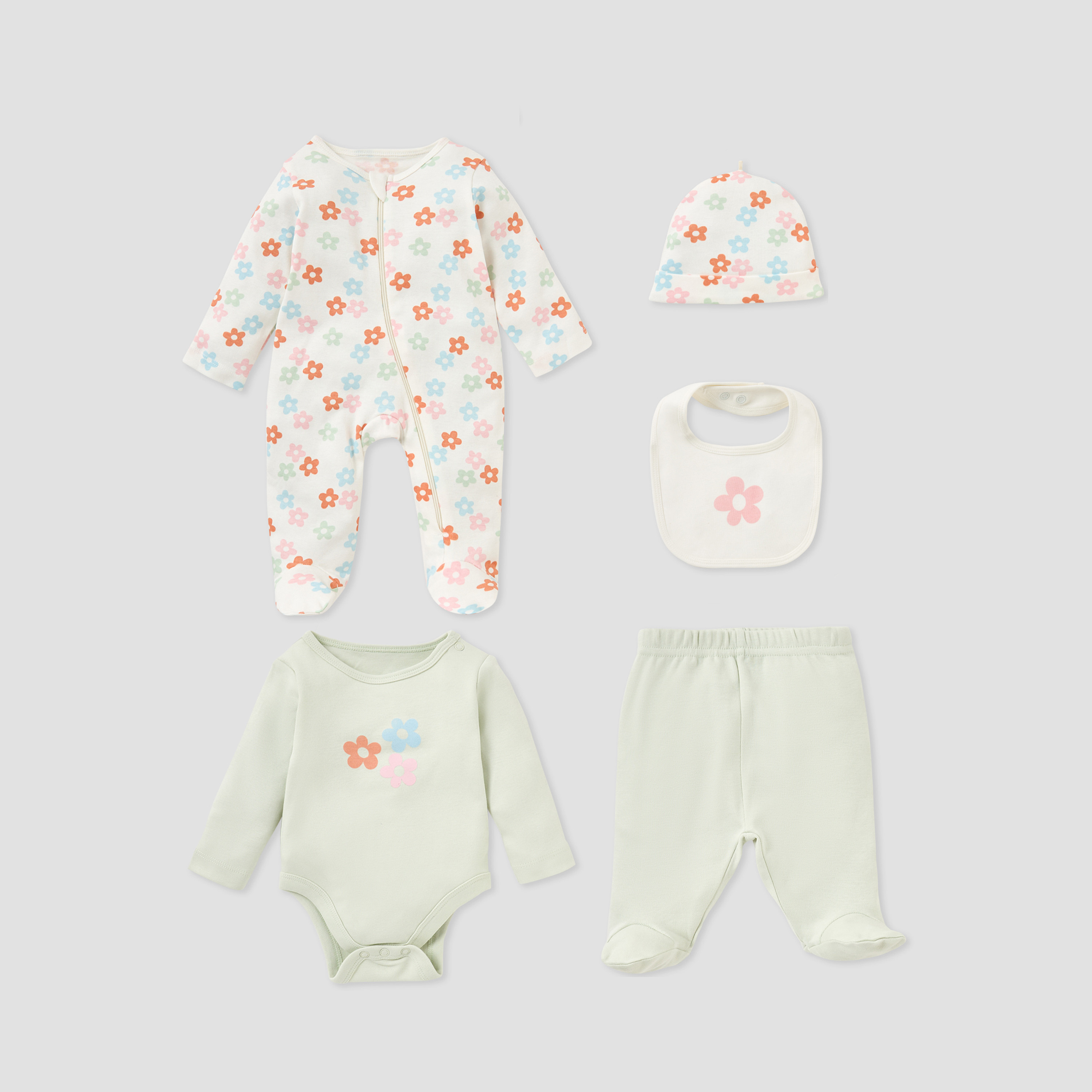 Juniors 5-Piece Floral Print Clothing Set-baby-girls-clothing-setsandcoords-image-1