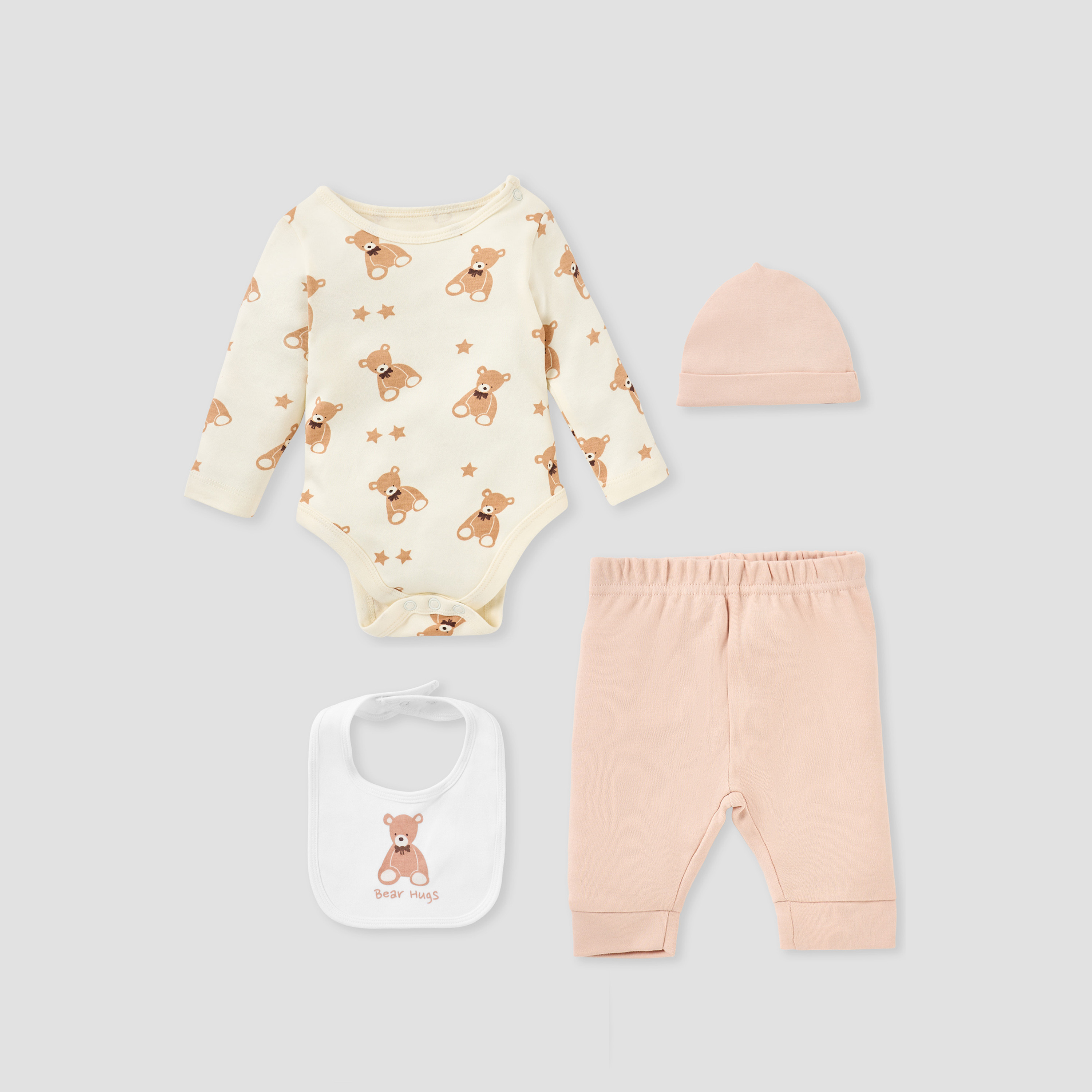Juniors 4-Piece Teddy Bear Print Clothing Set-baby-boys-clothing-setsandcoords-image-1