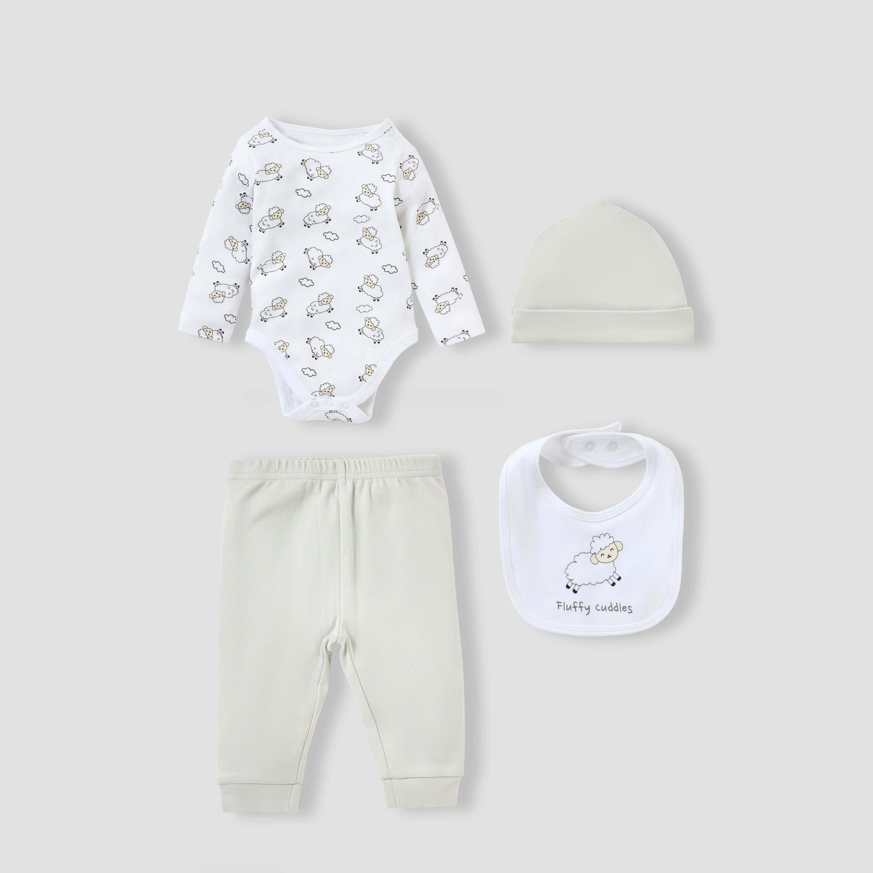 Juniors 4-Piece Sheep Print Clothing Set-baby-girls-clothing-setsandcoords-image-1