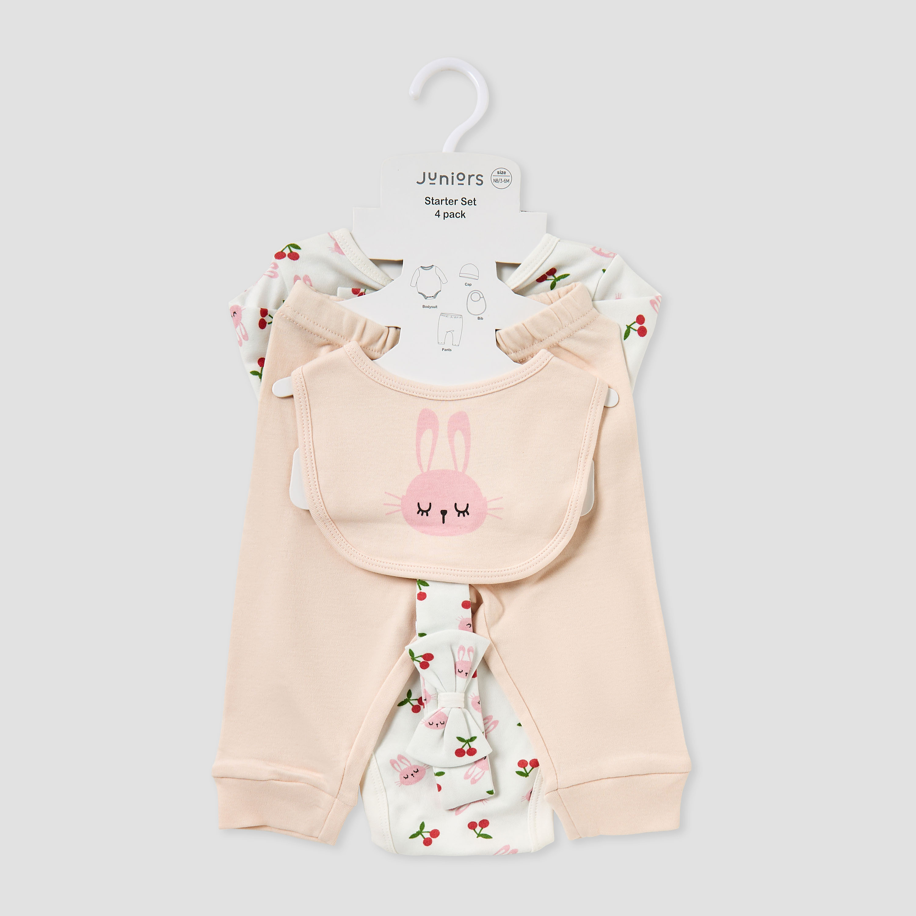 Juniors 4-Piece Bunny Print Clothing Set-baby-girls-clothing-setsandcoords-image-3