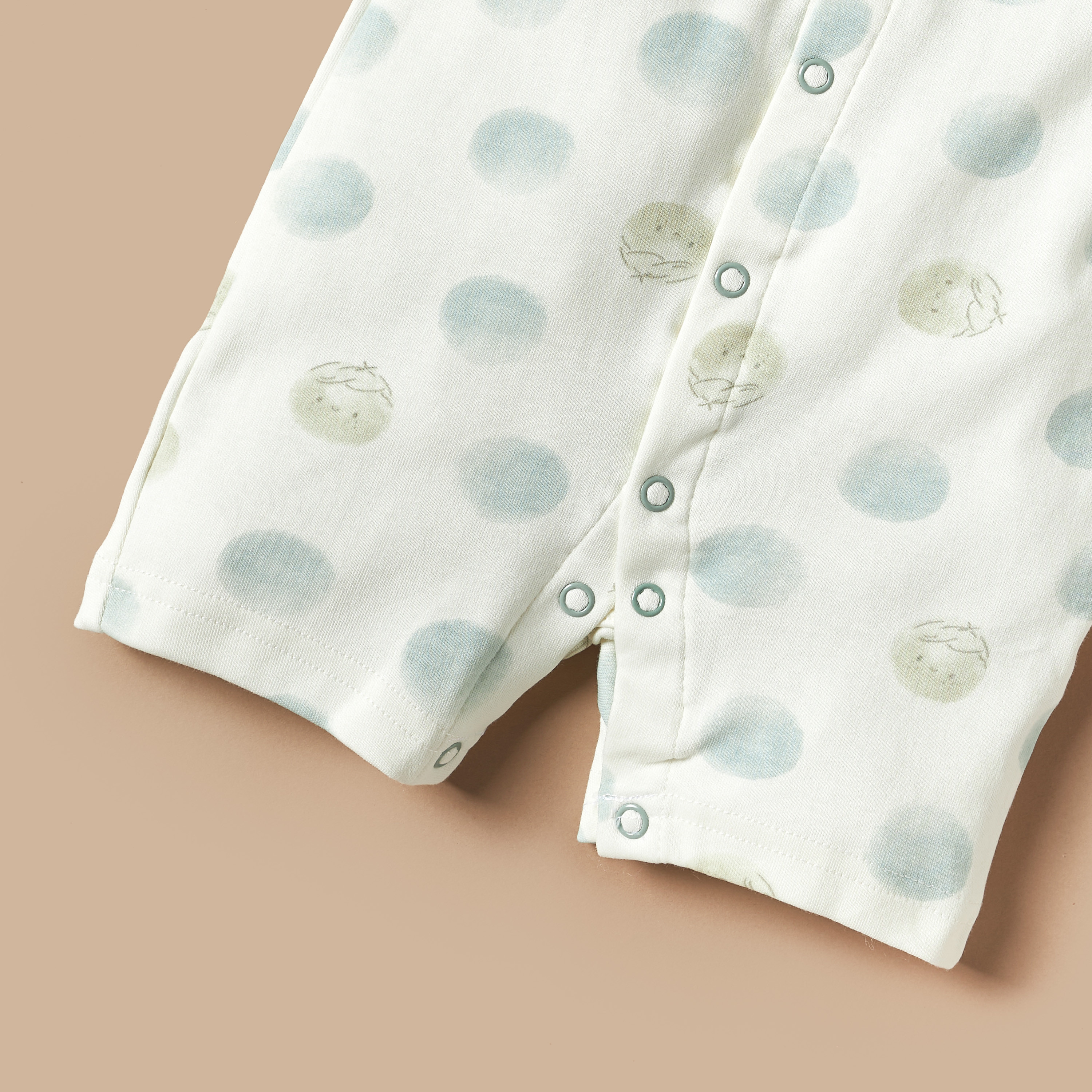 Giggles Printed Short Sleeves Romper with Button Closure-baby-boys-clothing-rompers-image-3