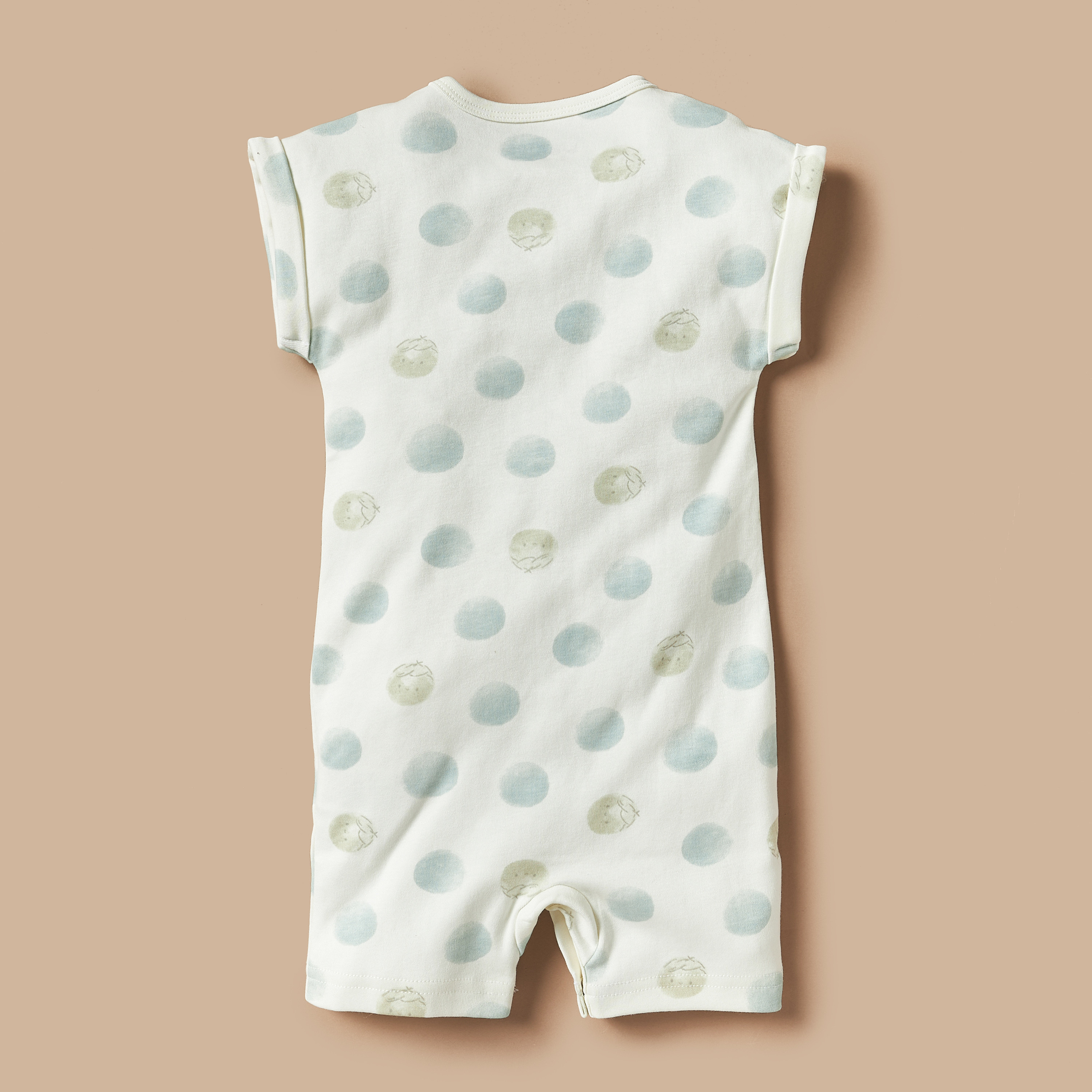 Giggles Printed Short Sleeves Romper with Button Closure-baby-boys-clothing-rompers-image-4