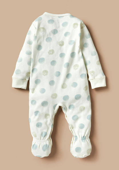 Giggles Printed Long Sleeves Sleepsuit with Button Closure-Sleepsuits-image-3