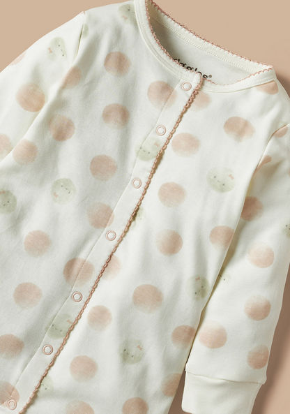 Giggles Printed Sleepsuit with Long Sleeves-Sleepsuits-image-1