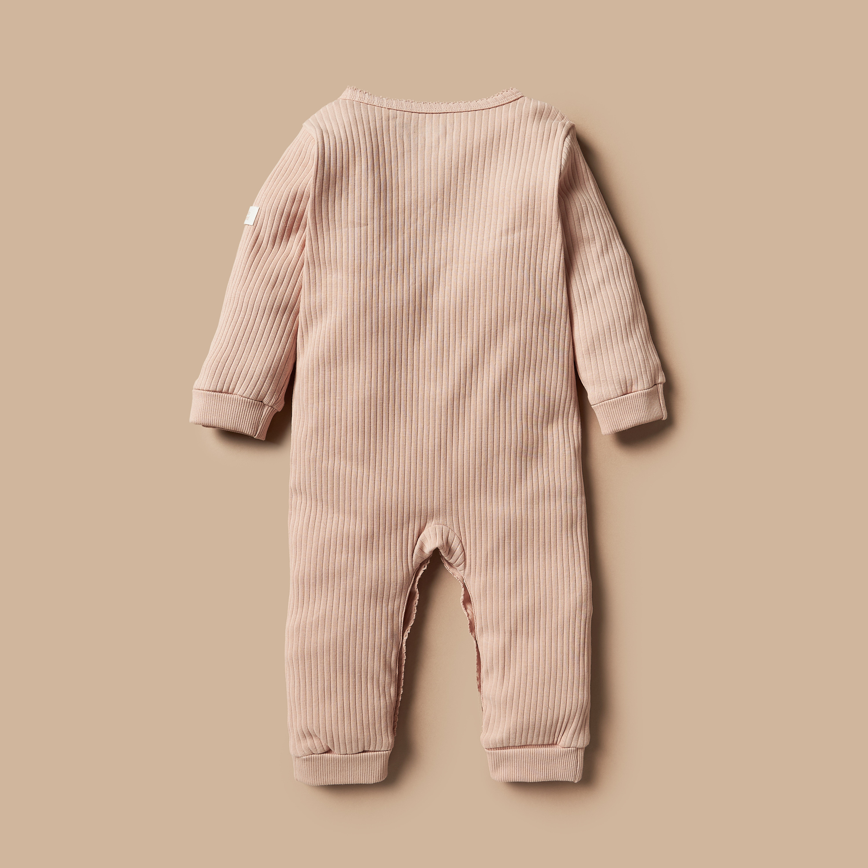 Giggled All-Over Ribbed Sleepsuit with Lace Detail and Long Sleeves-baby-girls-clothing-nightwear-sleepsuits-image-4