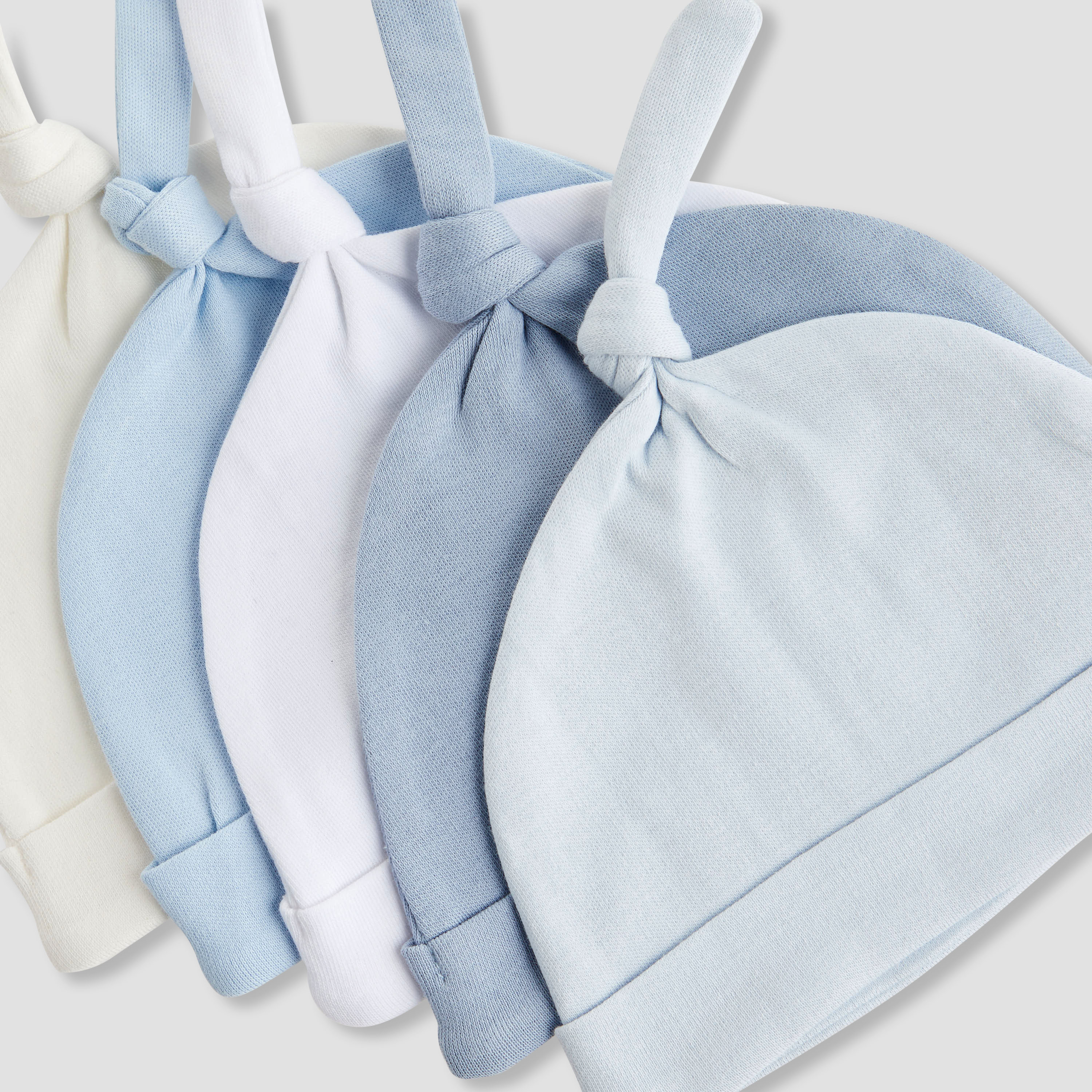 Juniors Baby Cap with Knot Detail - Cotton - Set of 5-baby-boys-accessories-caps-image-9