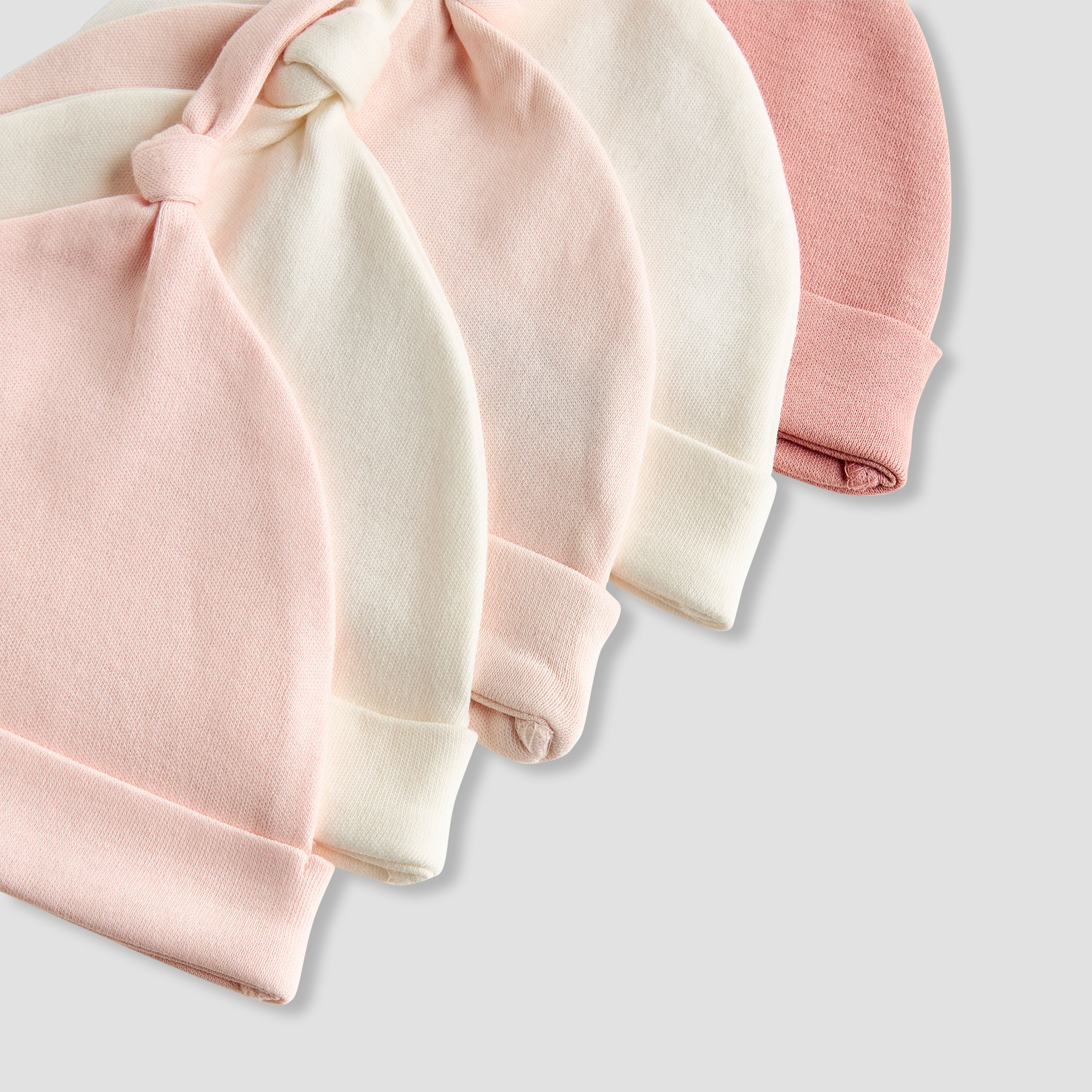قبعات قطن بتفاصيل عقدة للبنات من جونيورز - طقم من 5 قطع-baby-girls-accessories-caps-image-11
