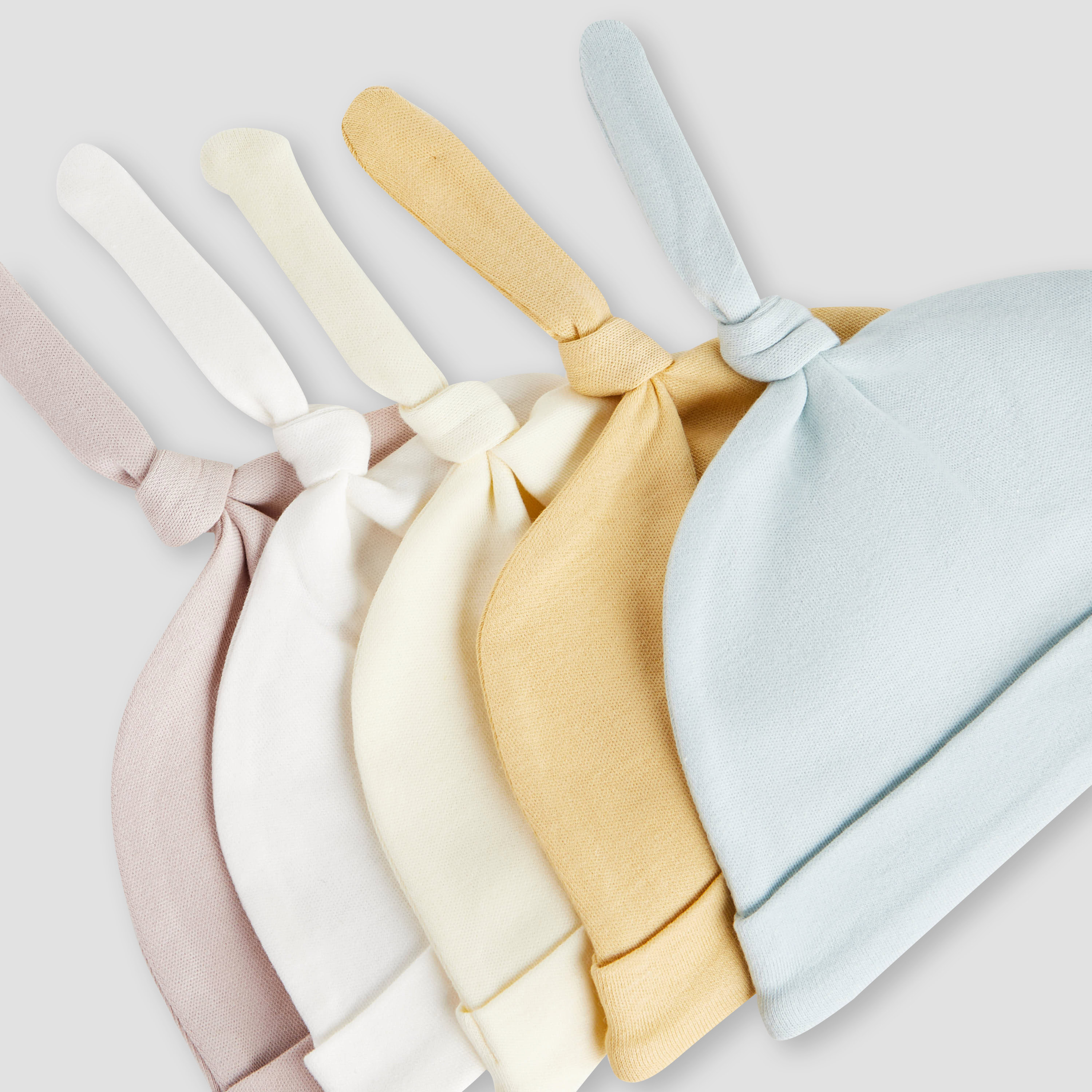 Juniors Baby Cap with Knot Detail - Set of 5-baby-boys-accessories-caps-image-8