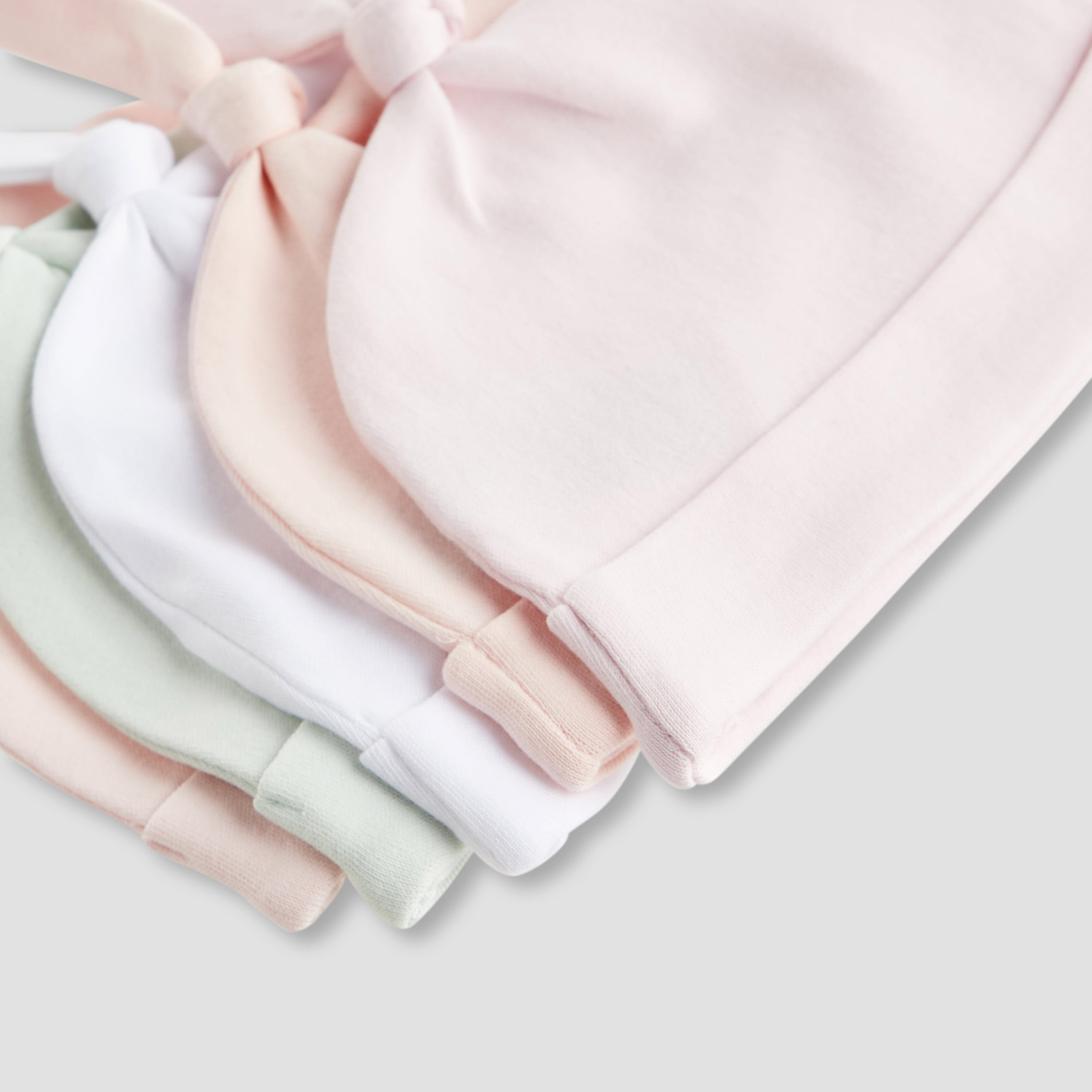 Juniors Girls Cap with Knot Detail - Cotton - Set of 5-baby-girls-accessories-caps-image-10