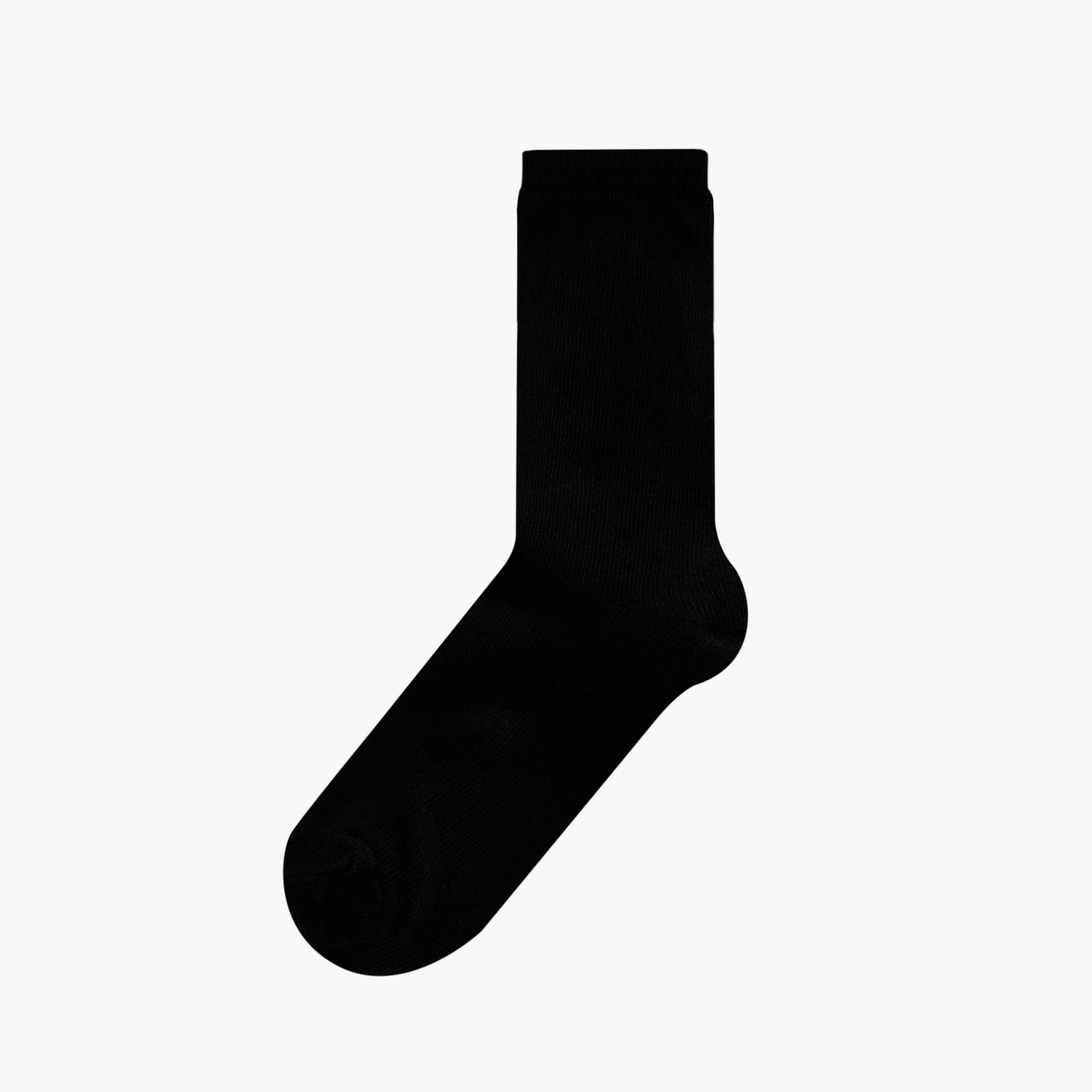 Solid Crew Length Socks - Set of 5-girls-accessories-socks-image-2